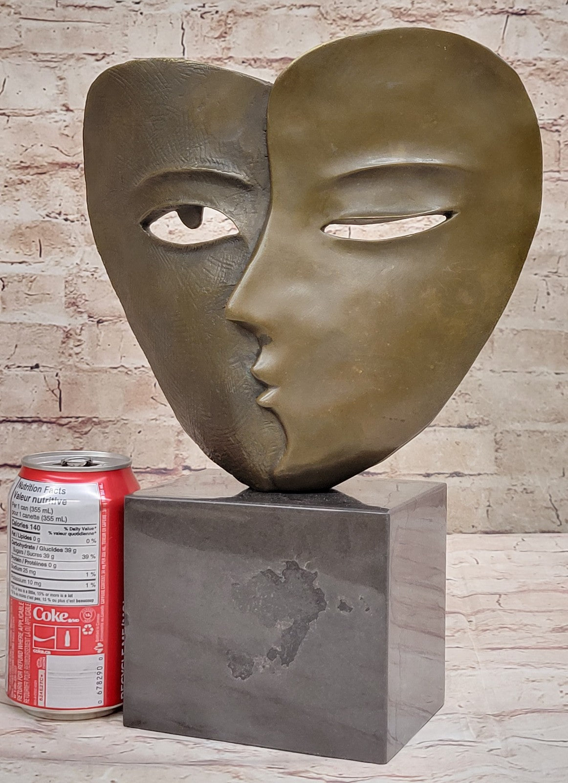 “Lovers” by Picasso – Abstract Modern Bronze Sculpture on Marble Base