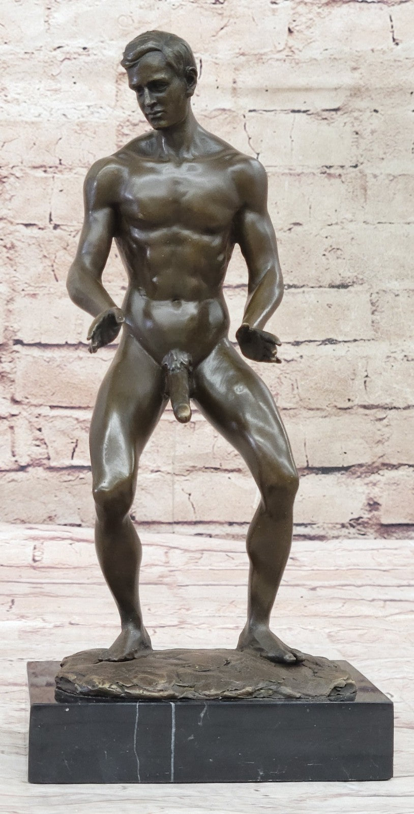 Nude Bronze Sculpture Original Artwork Love You This Much Gay Figurine Figure