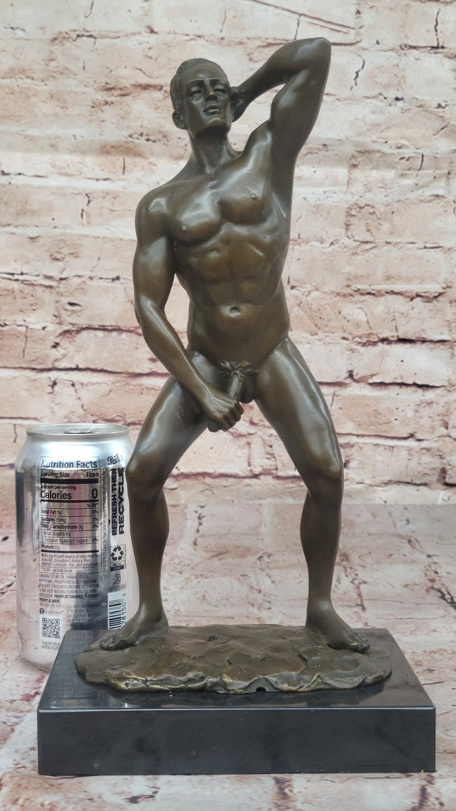 BRASS/BRONZE/COPPER Large Male Nude Statue Figurine Collectible Gay Body SALE