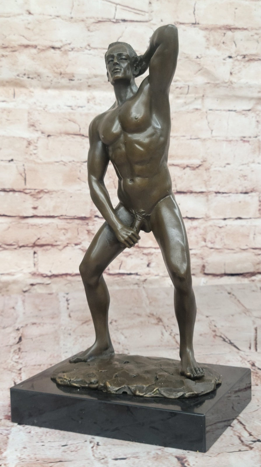 BRASS/BRONZE/COPPER Large Male Nude Statue Figurine Collectible Gay Body SALE