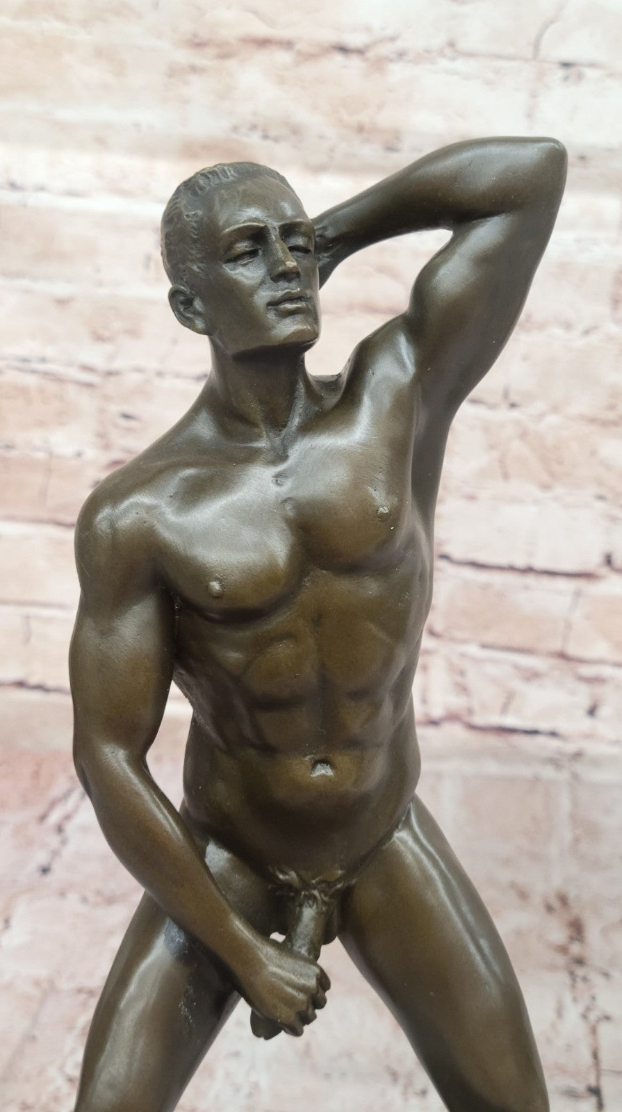 BRASS/BRONZE/COPPER Large Male Nude Statue Figurine Collectible Gay Body SALE