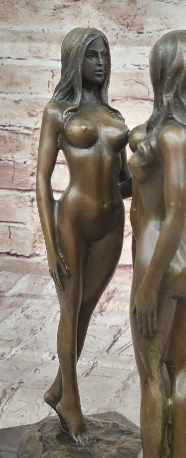 Buy Three Nude Bronze Girl Statuettes – Handcrafted Figurines by Mavchi