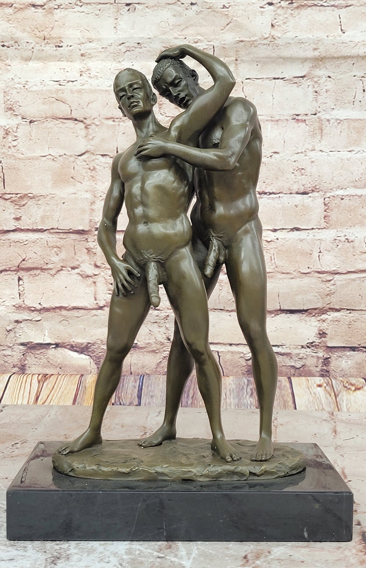 Nude Bronze Sculpture Detailed Superb Statue Hand Made Classic Erotic Art Figurine
