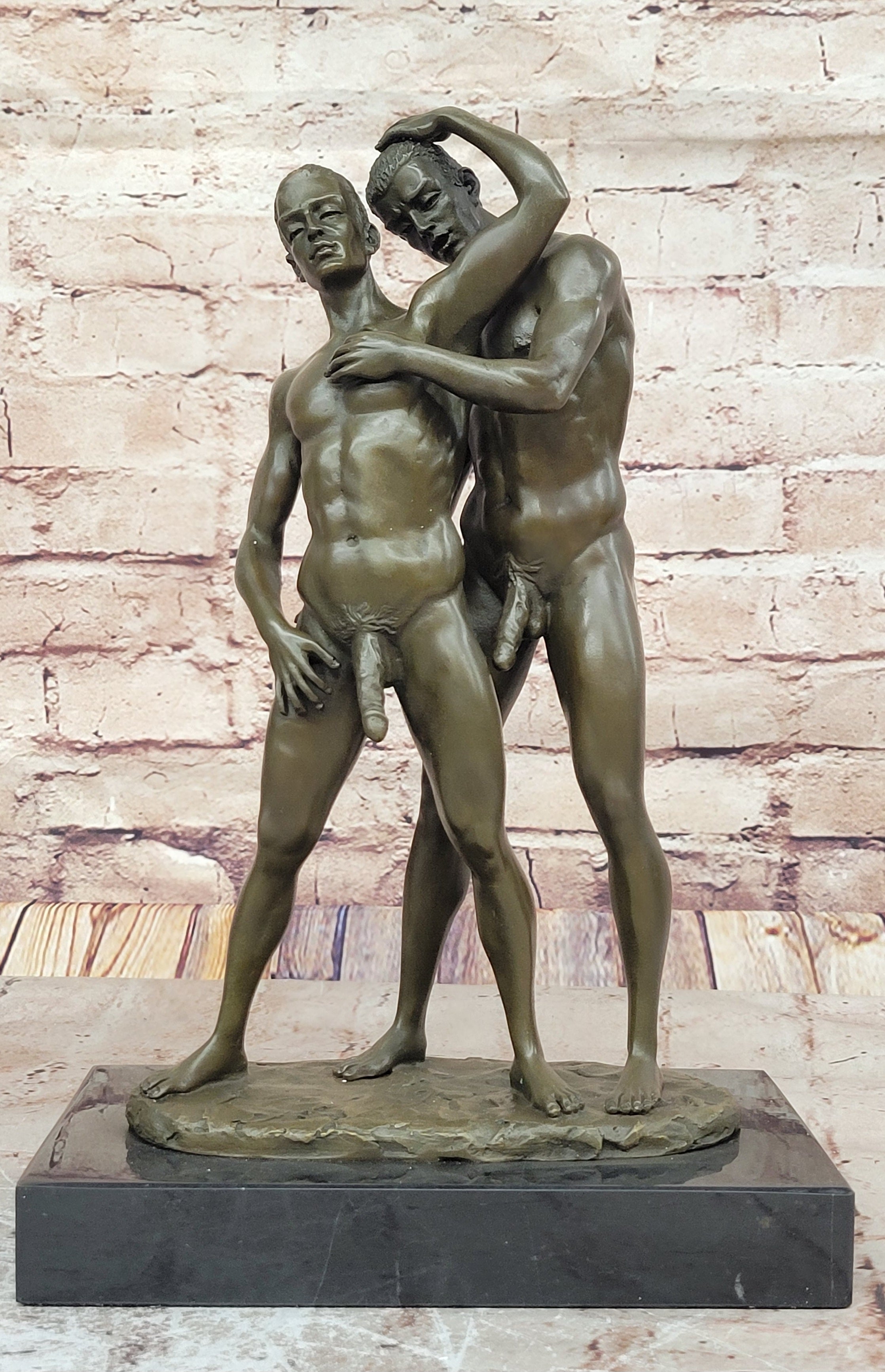 Nude Bronze Sculpture Detailed Superb Statue Hand Made Classic Erotic Art Figurine