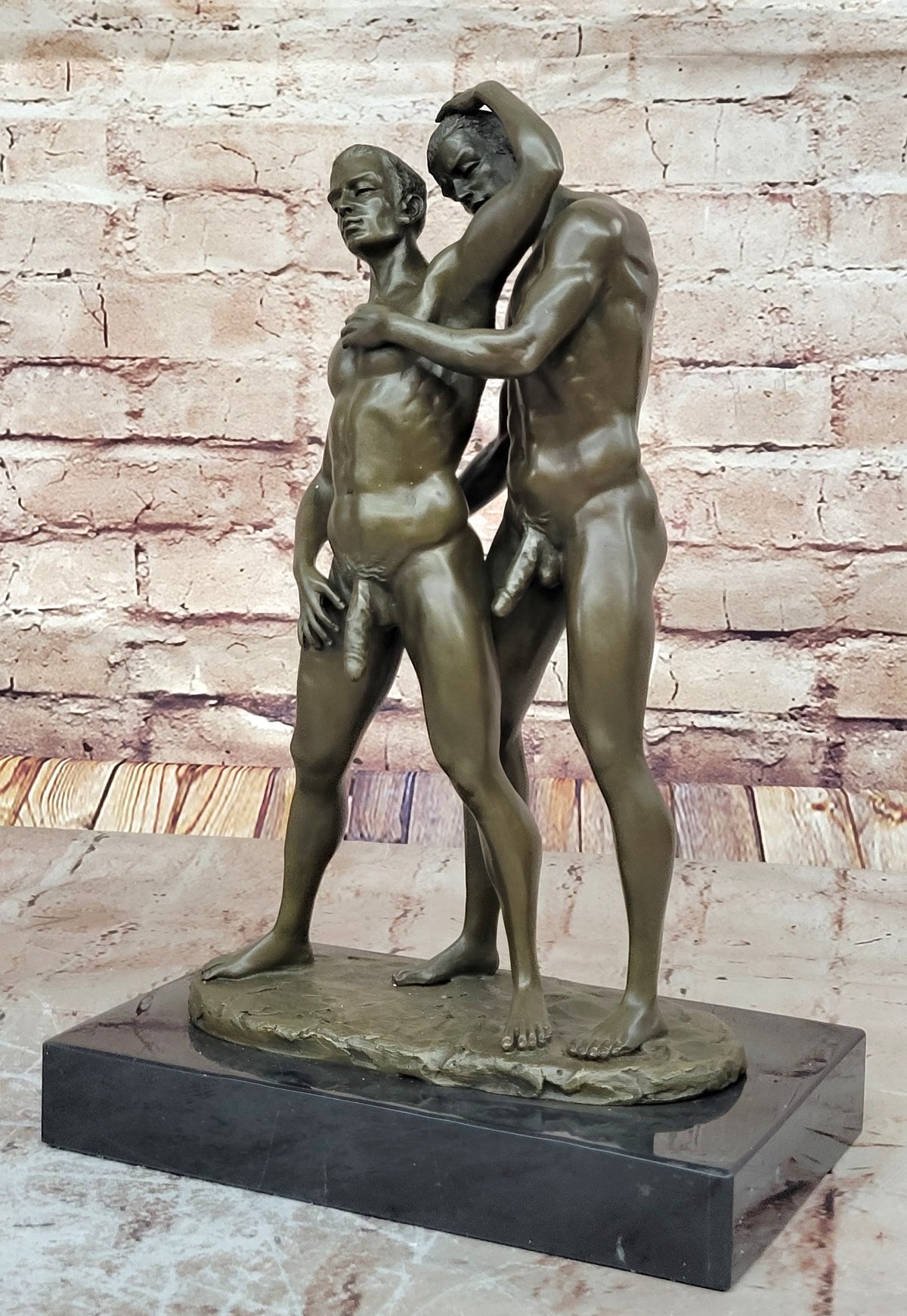 Nude Bronze Sculpture Detailed Superb Statue Hand Made Classic Erotic Art Figurine