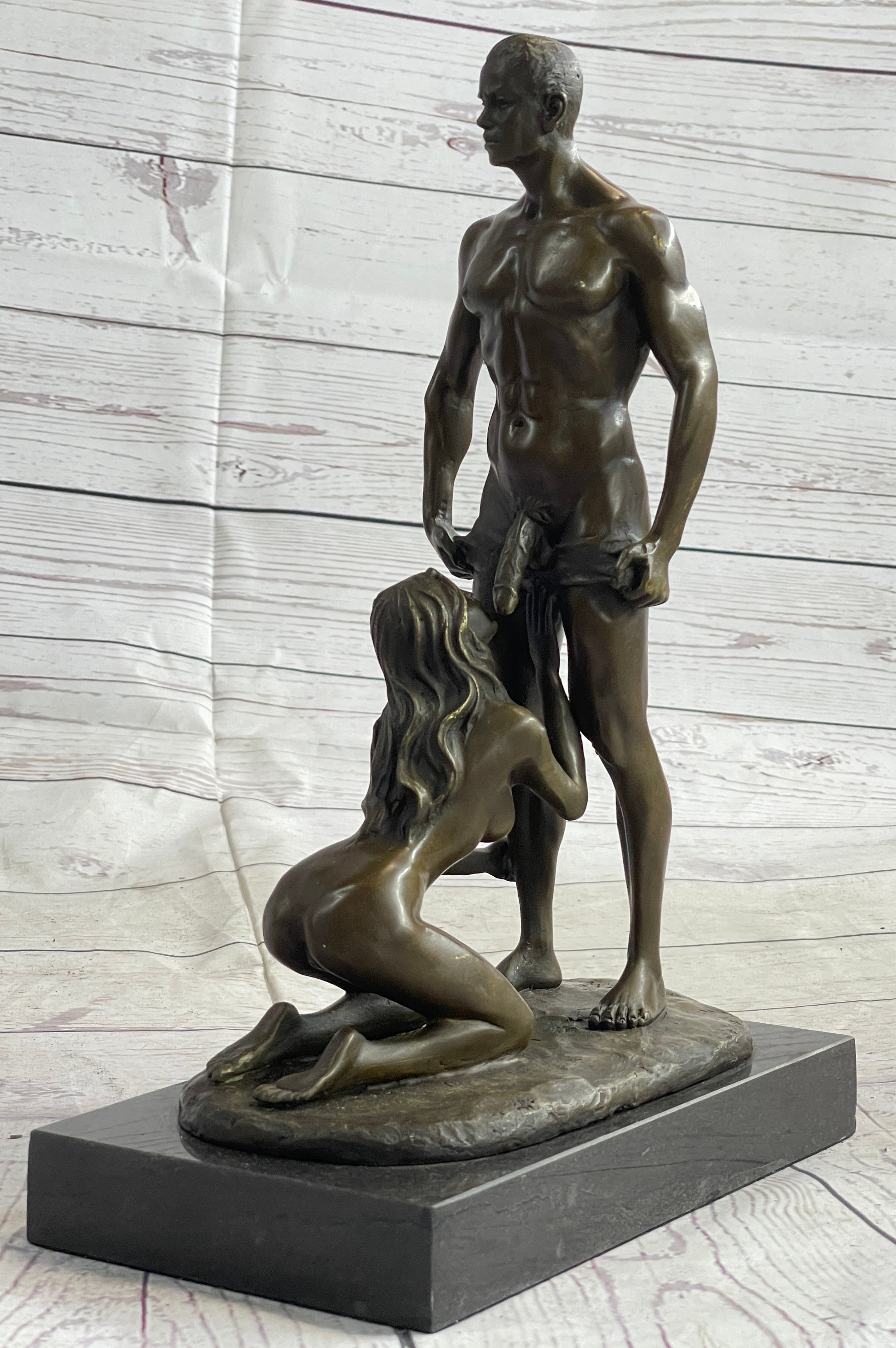 Handcrafted Detailed Musuem Quality Classic Erotic Nude Artwork Bronze Sculpture