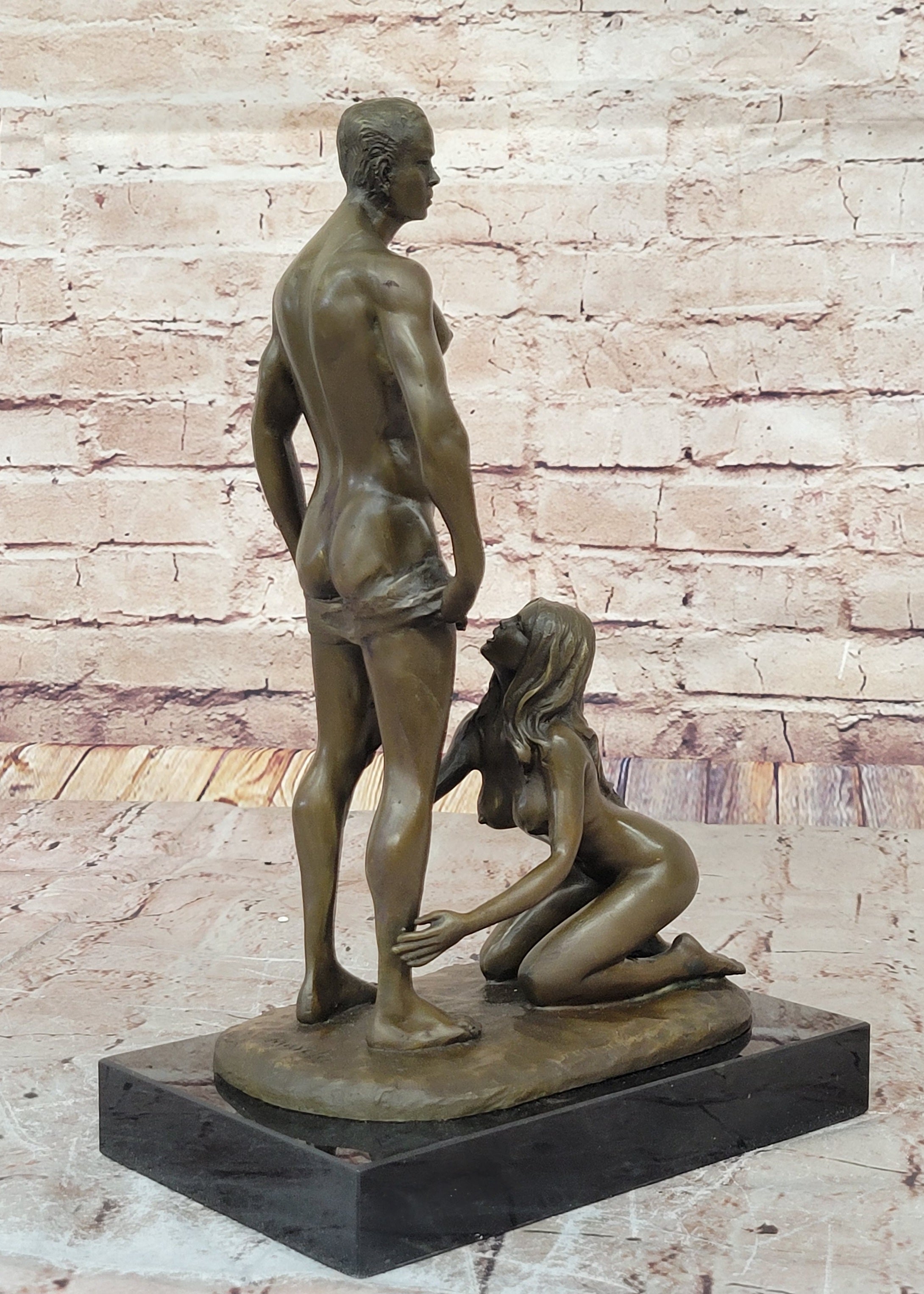 Handcrafted Detailed Musuem Quality Classic Erotic Nude Artwork Bronze Sculpture