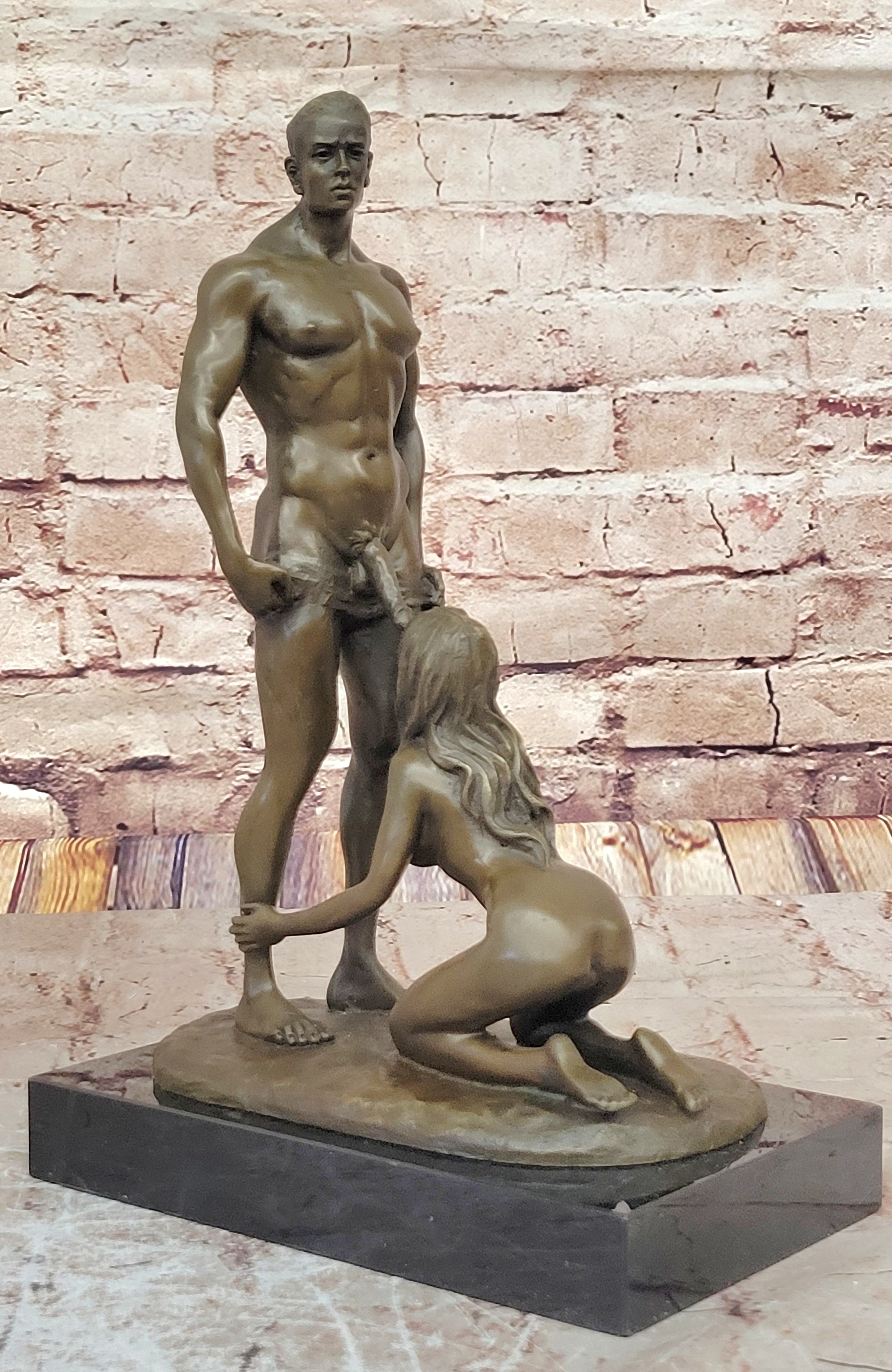 Handcrafted Detailed Musuem Quality Classic Erotic Nude Artwork Bronze Sculpture