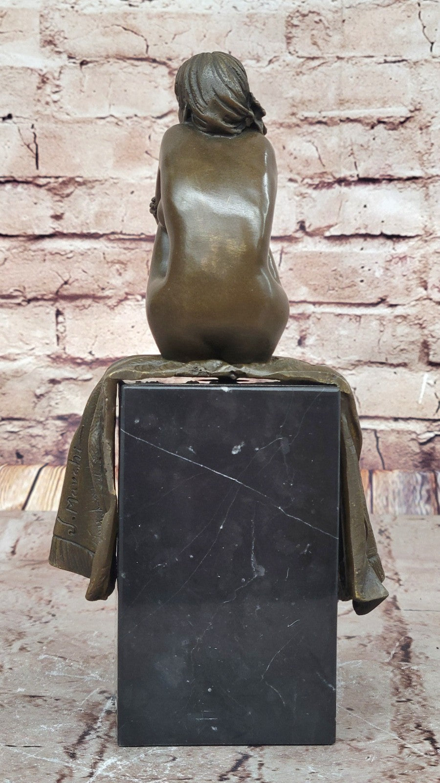 Handcrafted Detaile Nude Lady/Girl/Woman/Female Shy Girl Bronze Sculpture Statue