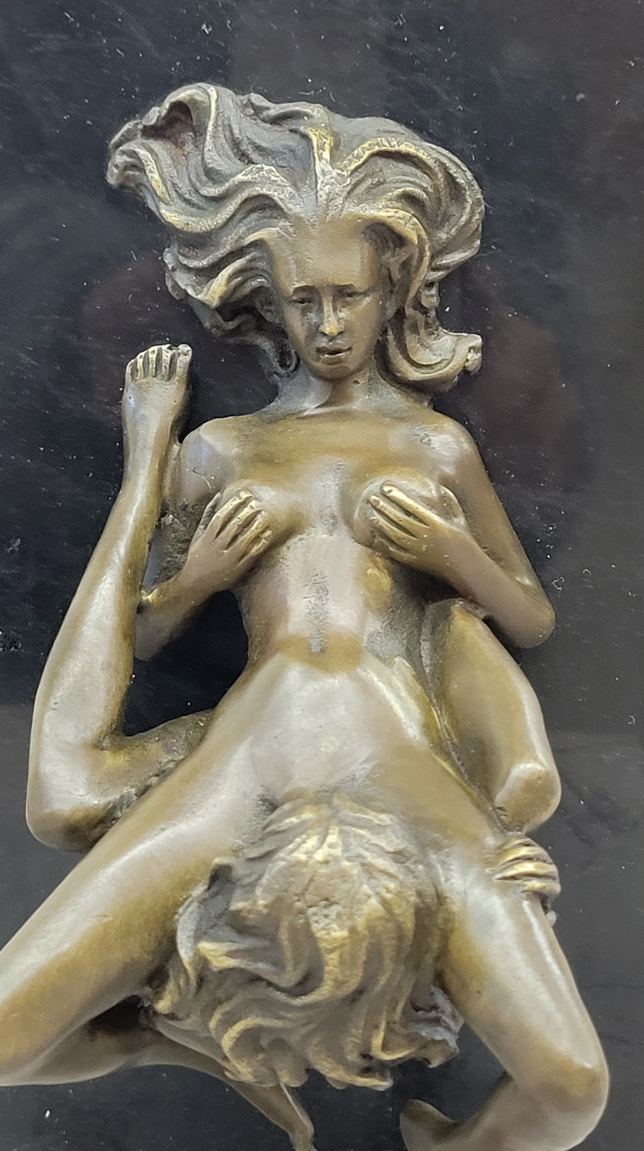 Bronze Sculpture Art Deco Modern Nude Decor Woman Erotic Metal Hand Made Artwork