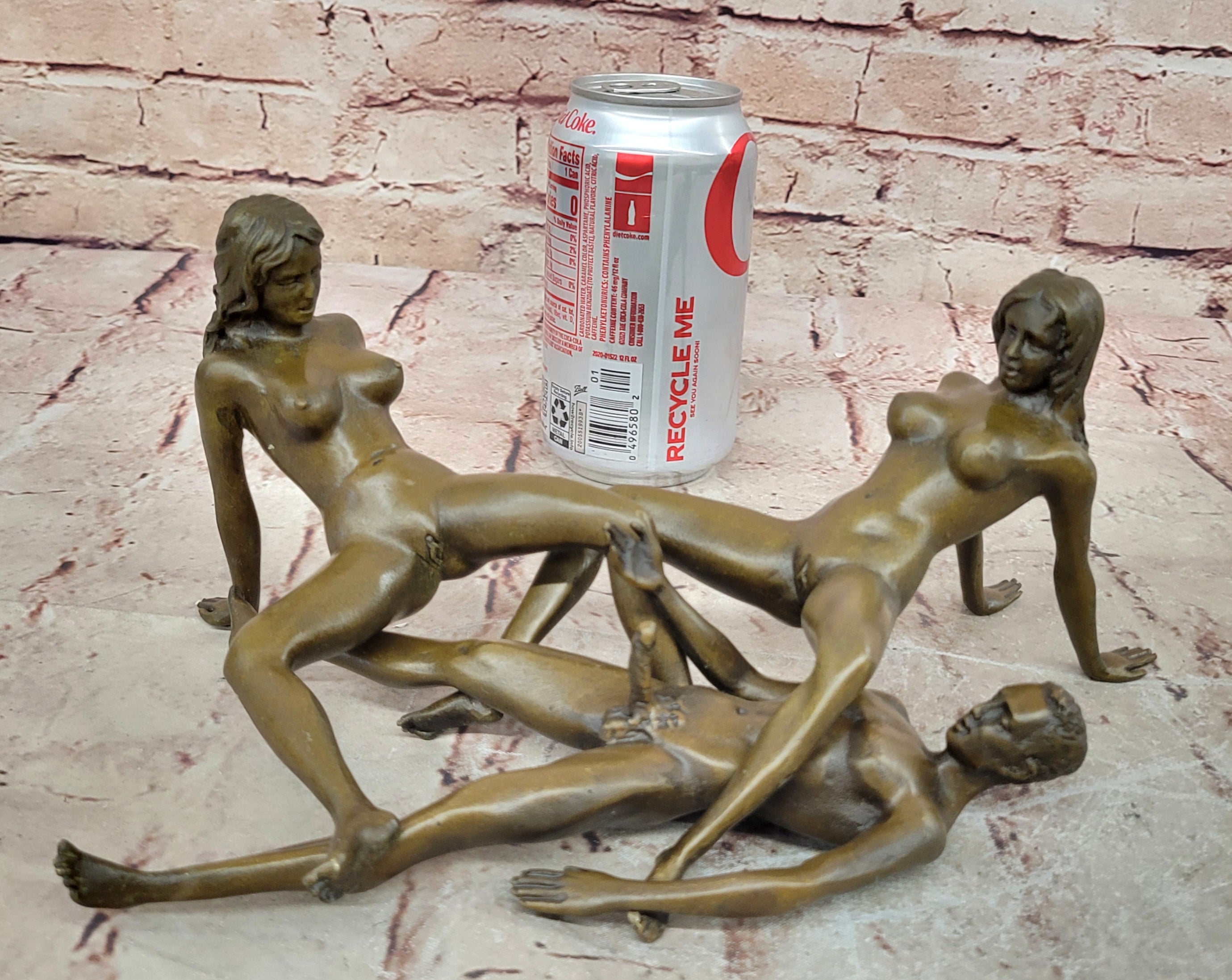 Hand Made Original Sexy Artwork 100% Real Bronze Sculpture Statue Figurine Figure