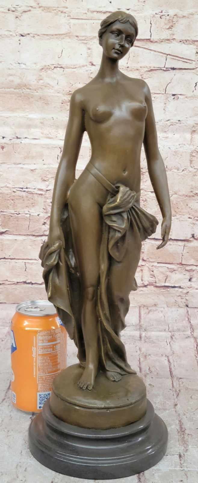 Hot Quality Nude Girl bronze Sculpture Handcrafted Statue Museum Gilt Deco Art