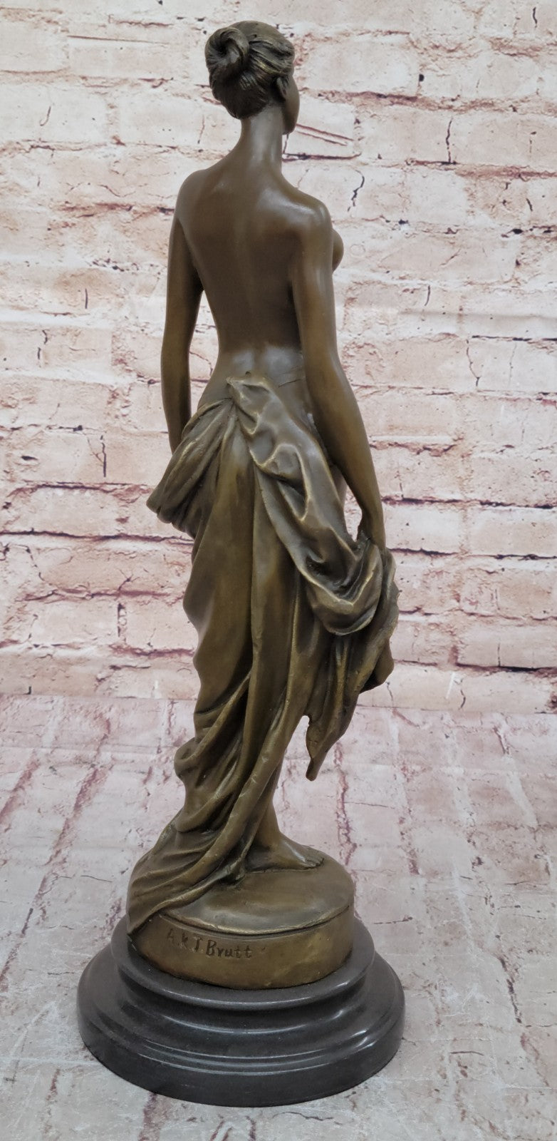 Hot Quality Nude Girl bronze Sculpture Handcrafted Statue Museum Gilt Deco Art