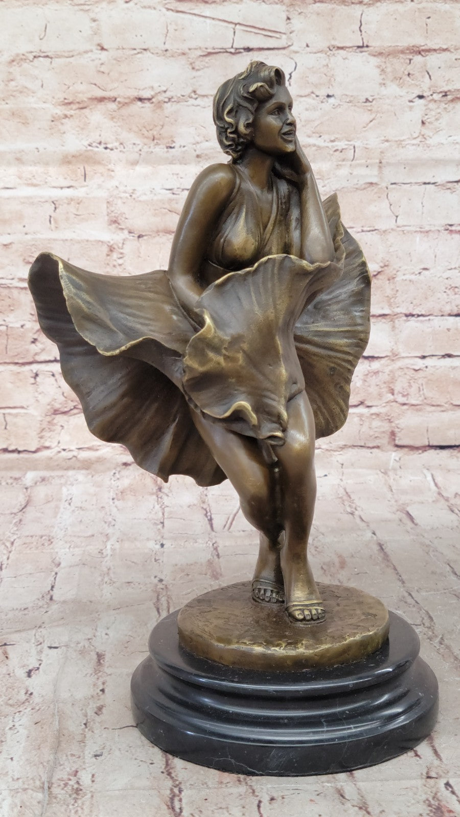 Art Deco Museum Quality Marilyn Monroe Hand Made by Lost Wax Method Bronze Sale