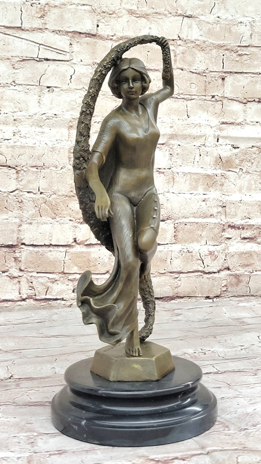 Thyrsus Dancer by Guirande: Art Deco Bronze Sculpture Detailed Classic Artwork Sale