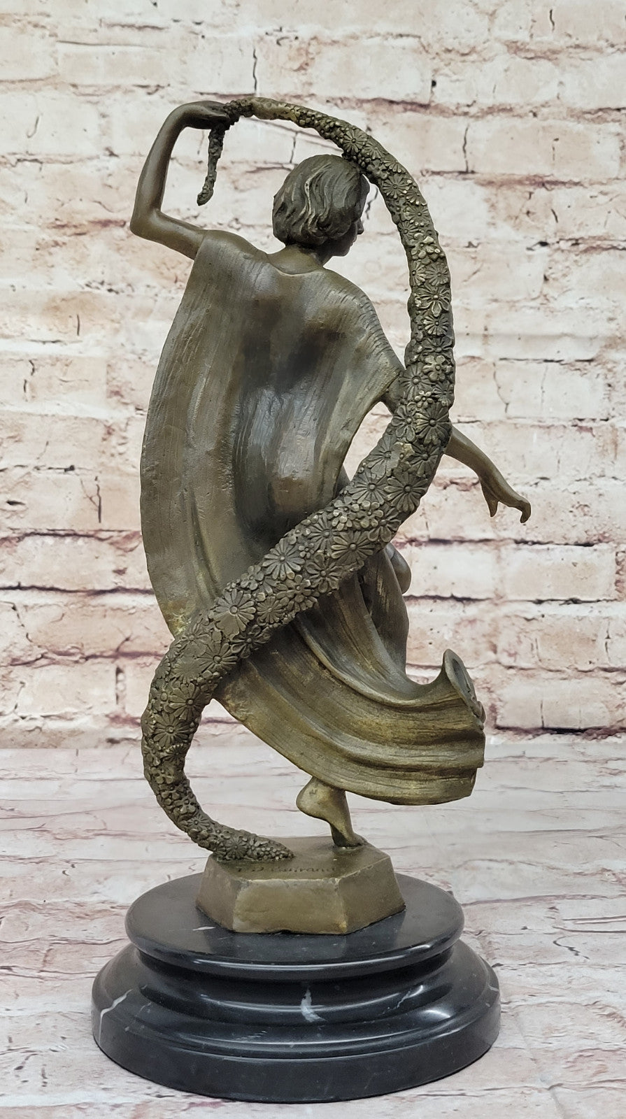 Thyrsus Dancer by Guirande: Art Deco Bronze Sculpture Detailed Classic Artwork Sale