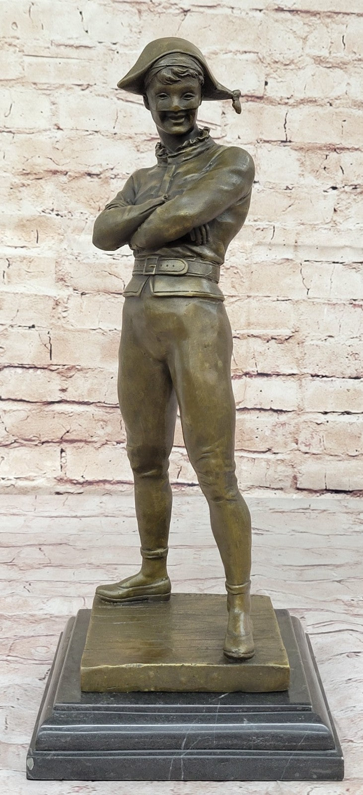 Handcrafted bronze sculpture SALE Joker Jester Harlequin Saint-Marceaux De Rene