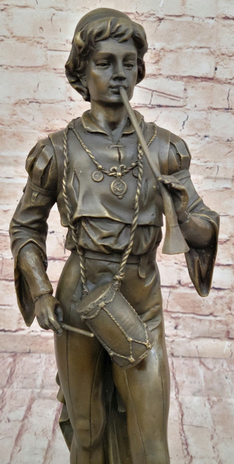 Bronze Military Statue of a Drummer in Napoleon`s Army Hot Cast Sculpture