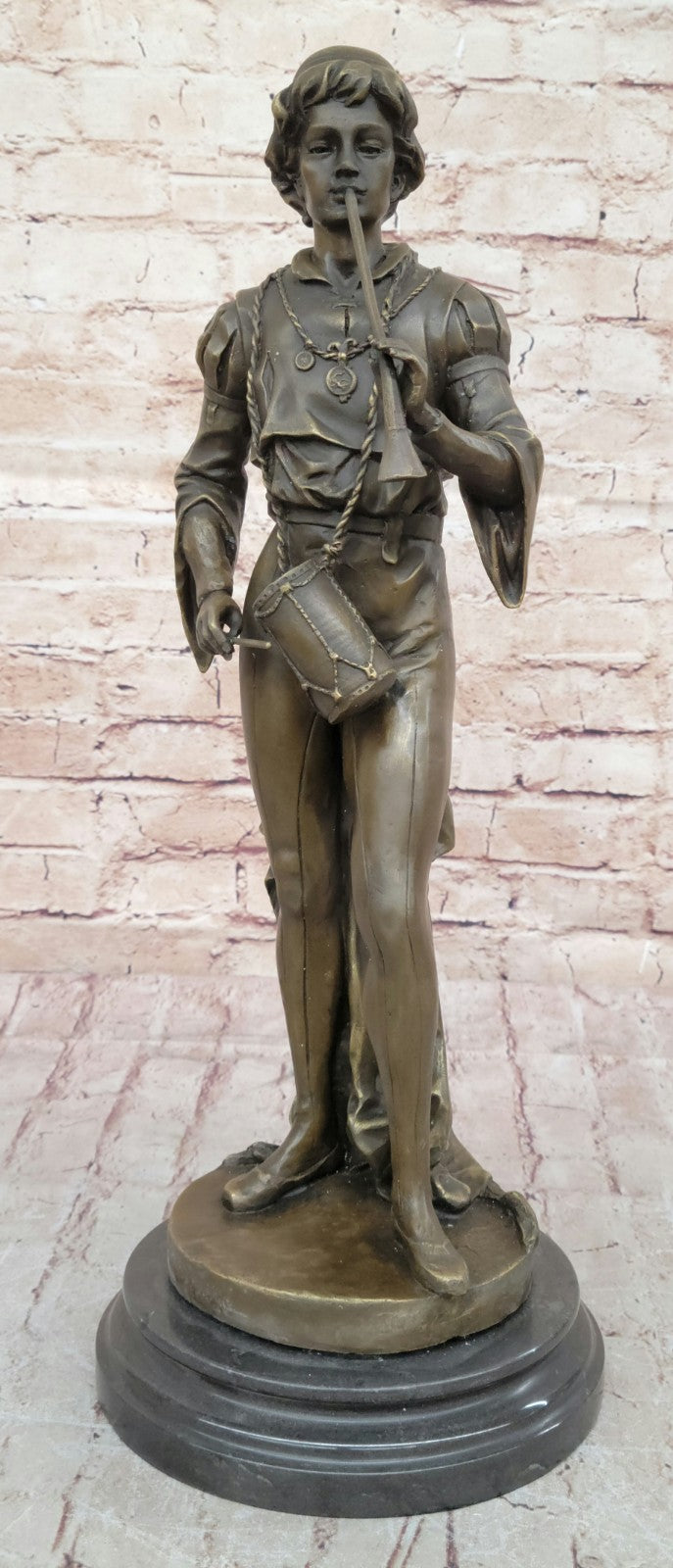 Bronze Military Statue of a Drummer in Napoleon`s Army Hot Cast Sculpture