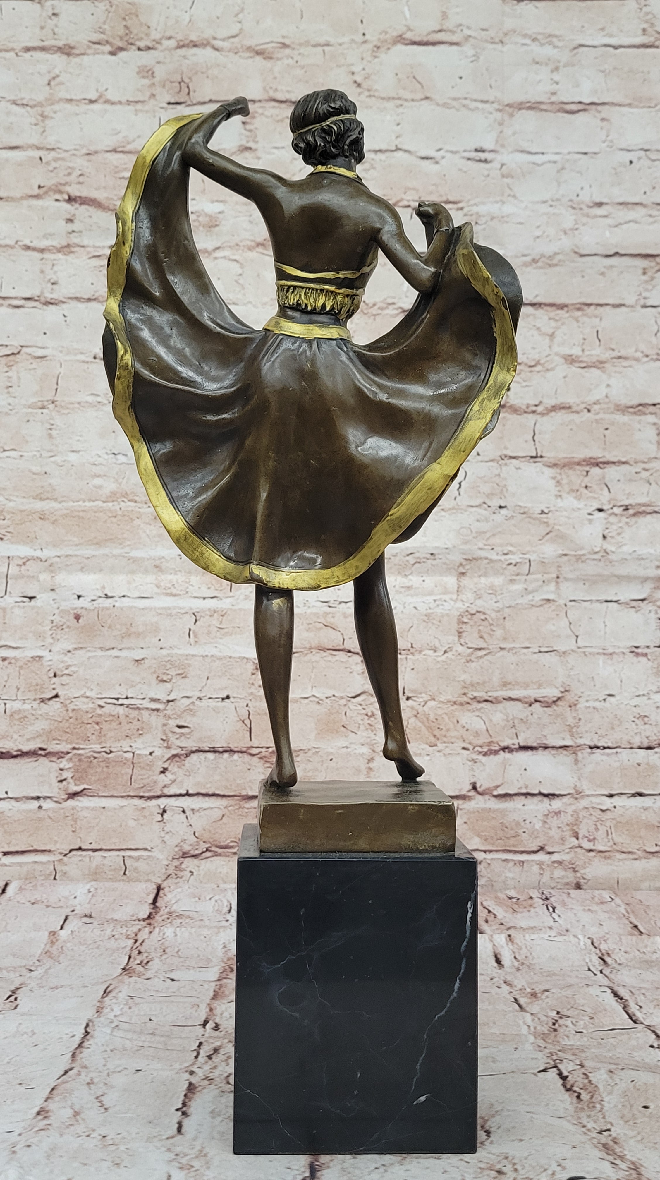 Solid custom listing Franz Bergman bronze gender Dancing Sculpture Figurine Gift