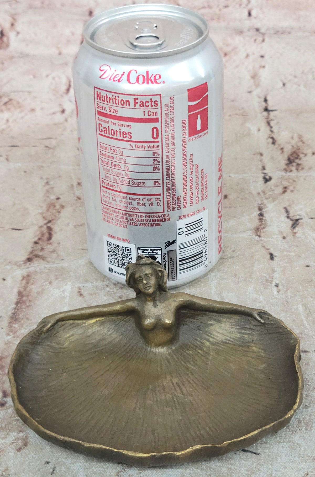 Rubin Special Circular Patina Jewelry Tray Bronze Sculpture Statue Figure Nude