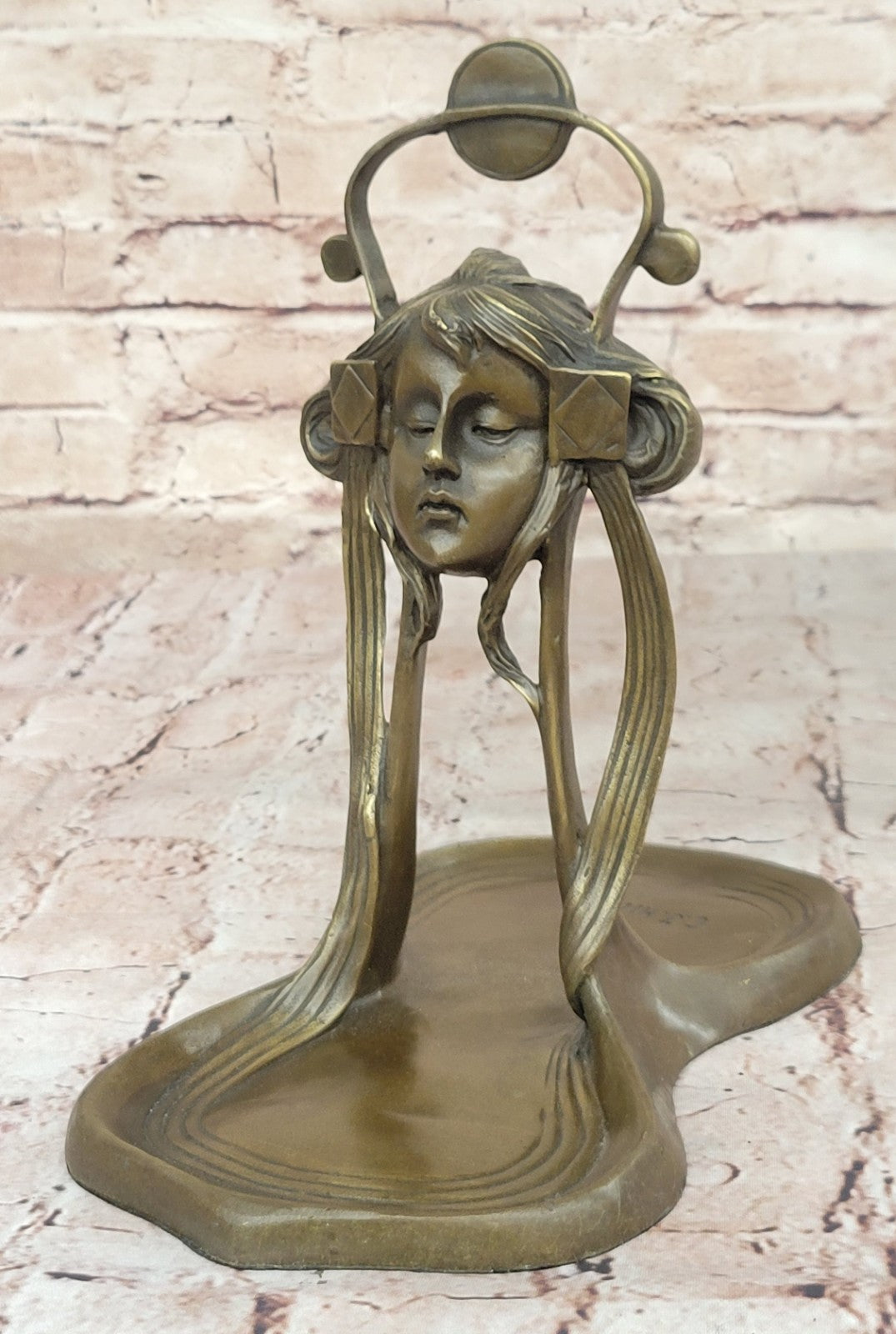 Handcrafted bronze sculpture SALE Business Soap Tray Jewelry Deco Nouveau Art
