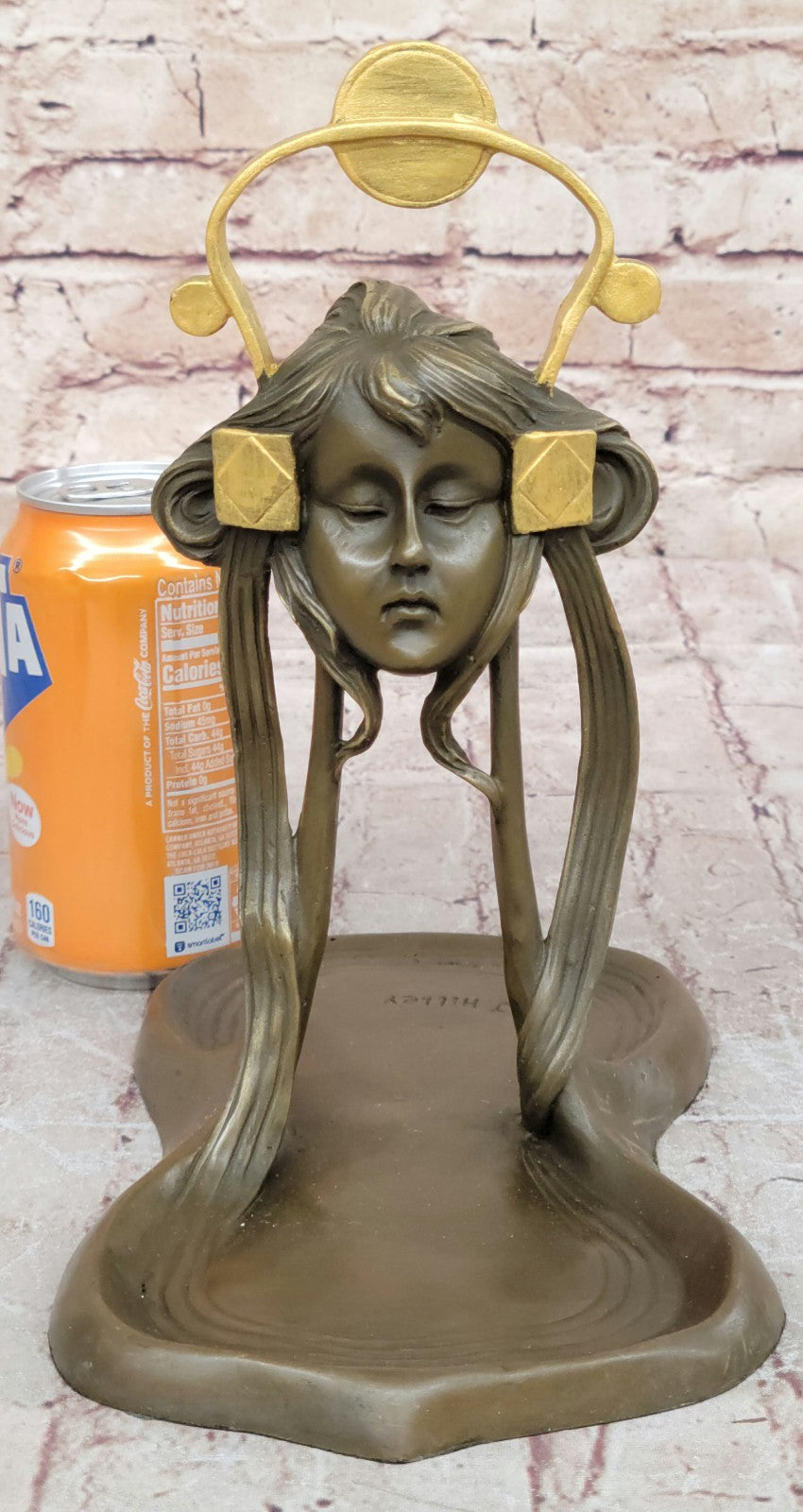 Handcrafted bronze sculpture SALE Wax Lost Figural Dish Candy Nouveau Art