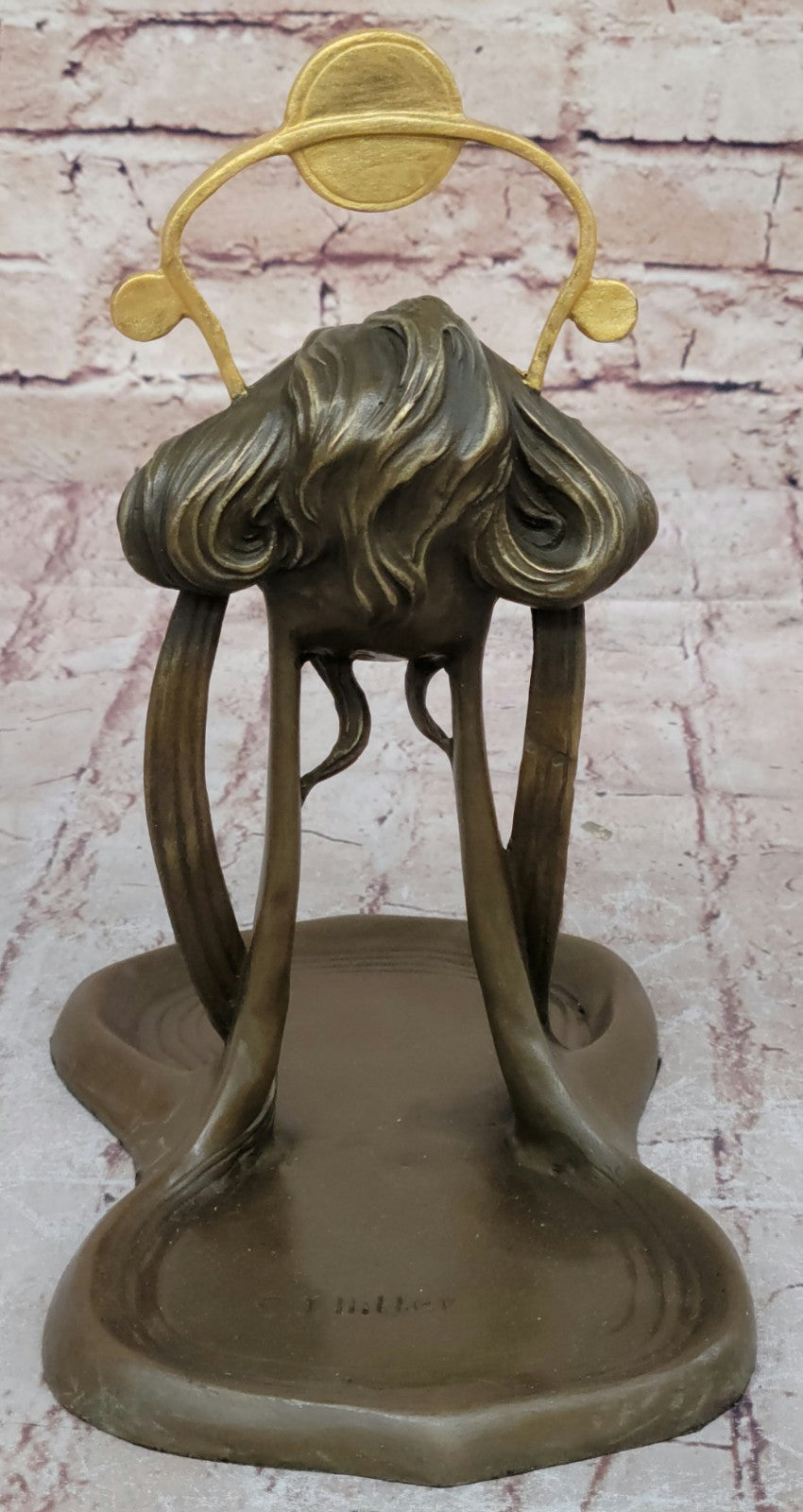 Handcrafted bronze sculpture SALE Wax Lost Figural Dish Candy Nouveau Art