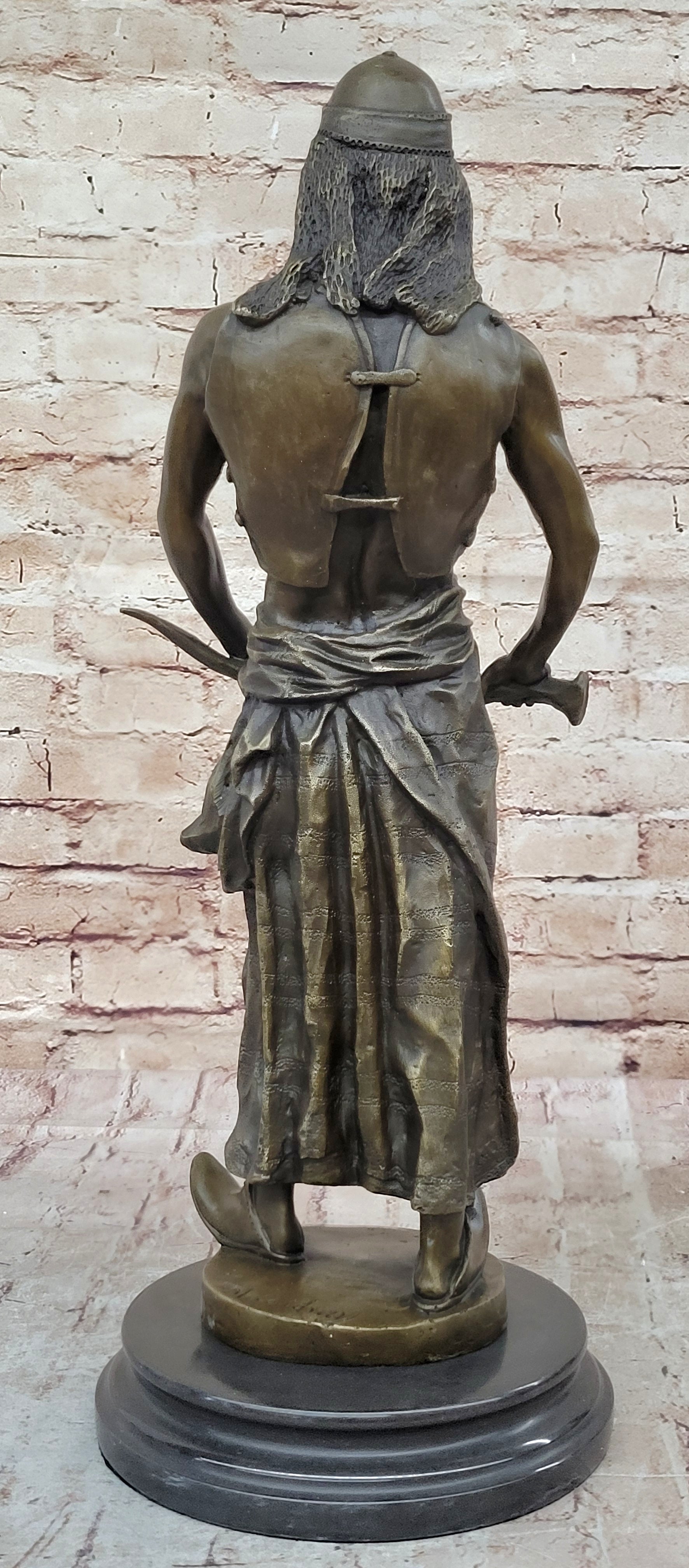 100% Pure Genuine Bronze Sculpture of Arab Guy – Middle Eastern Man Statue Figure Sale