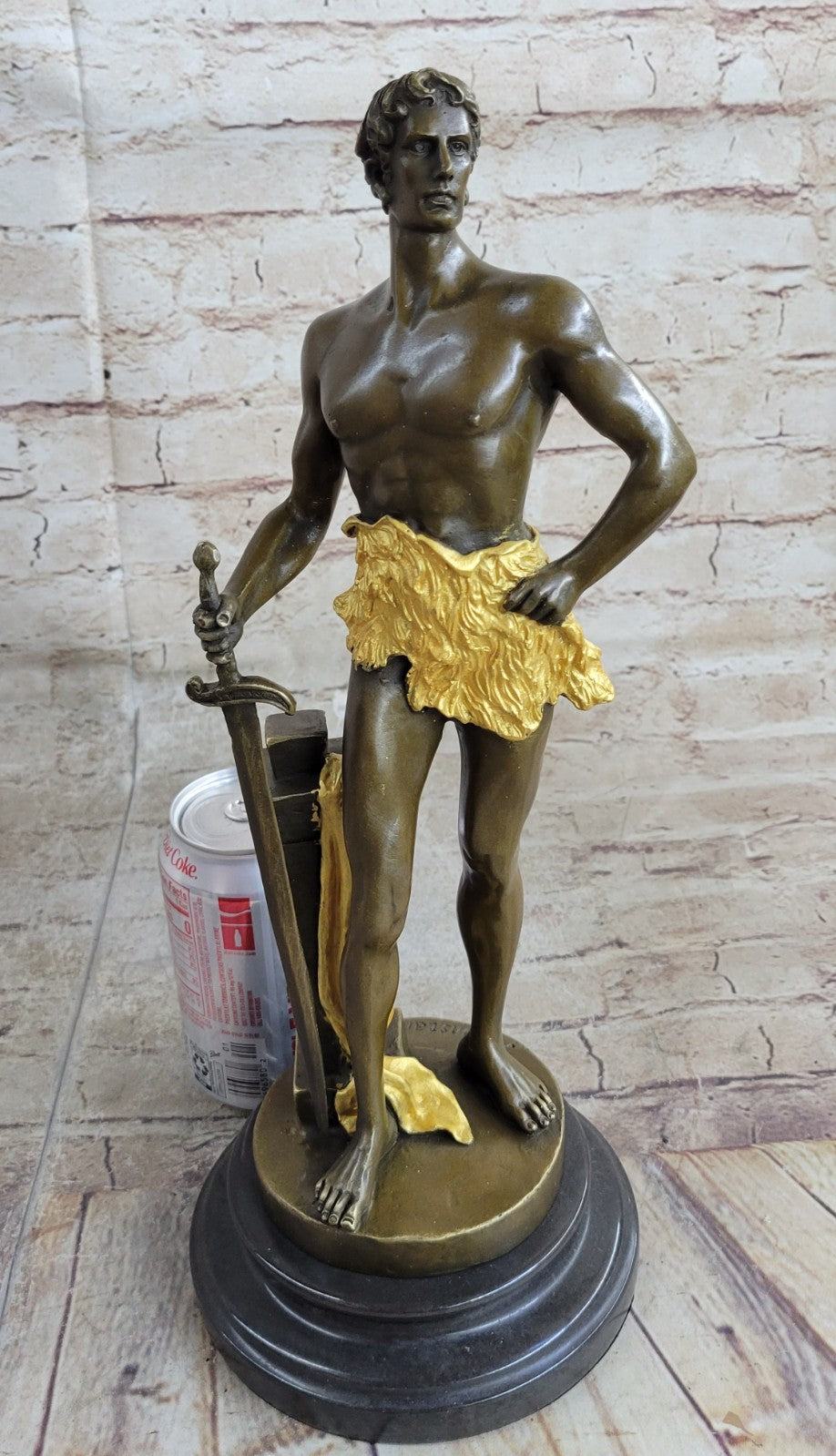 Buy Decor Nude Male Warrior Bronze Sculpture – Elegant Home & Office Decoration Statue