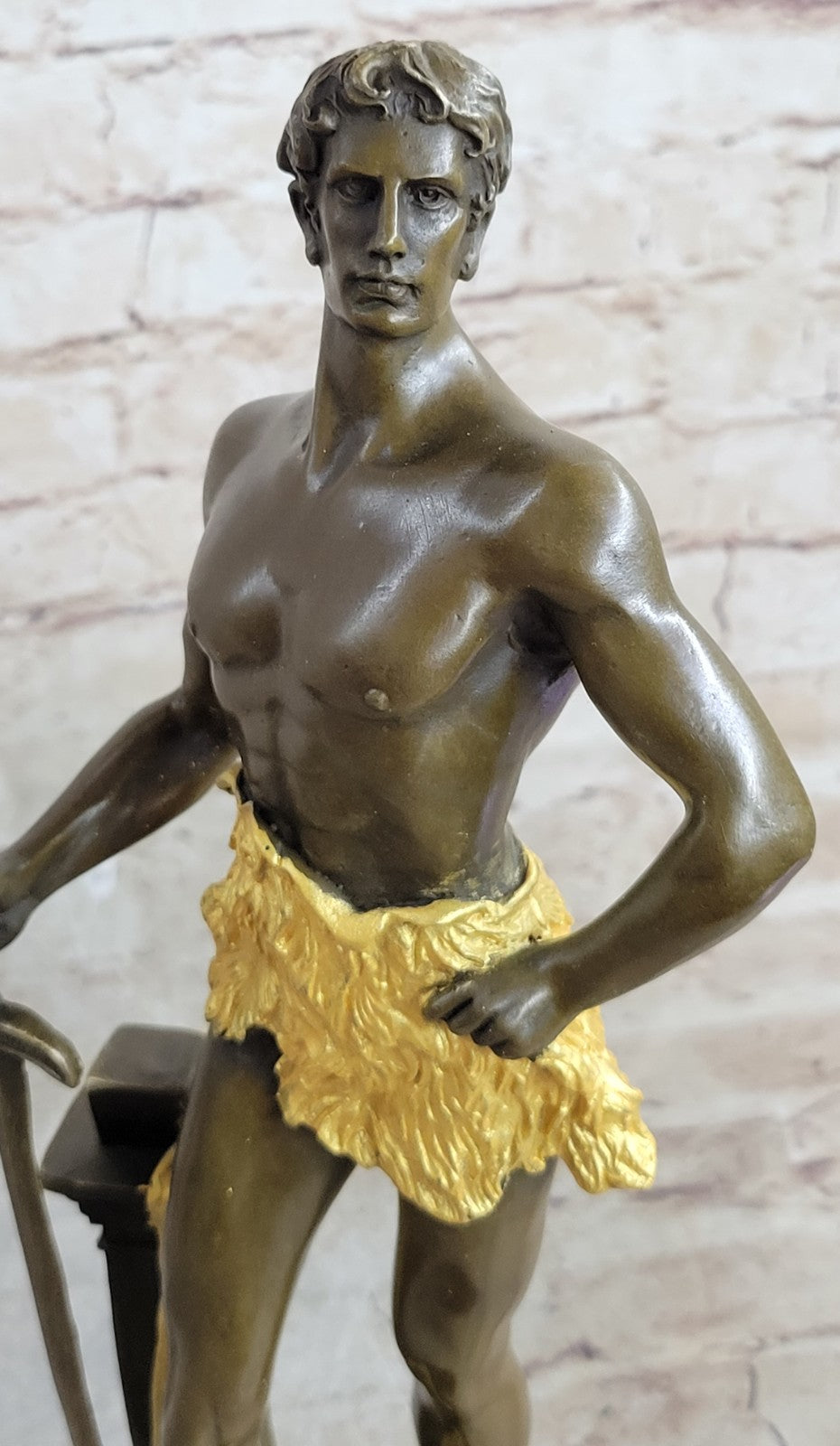 Buy Decor Nude Male Warrior Bronze Sculpture – Elegant Home & Office Decoration Statue