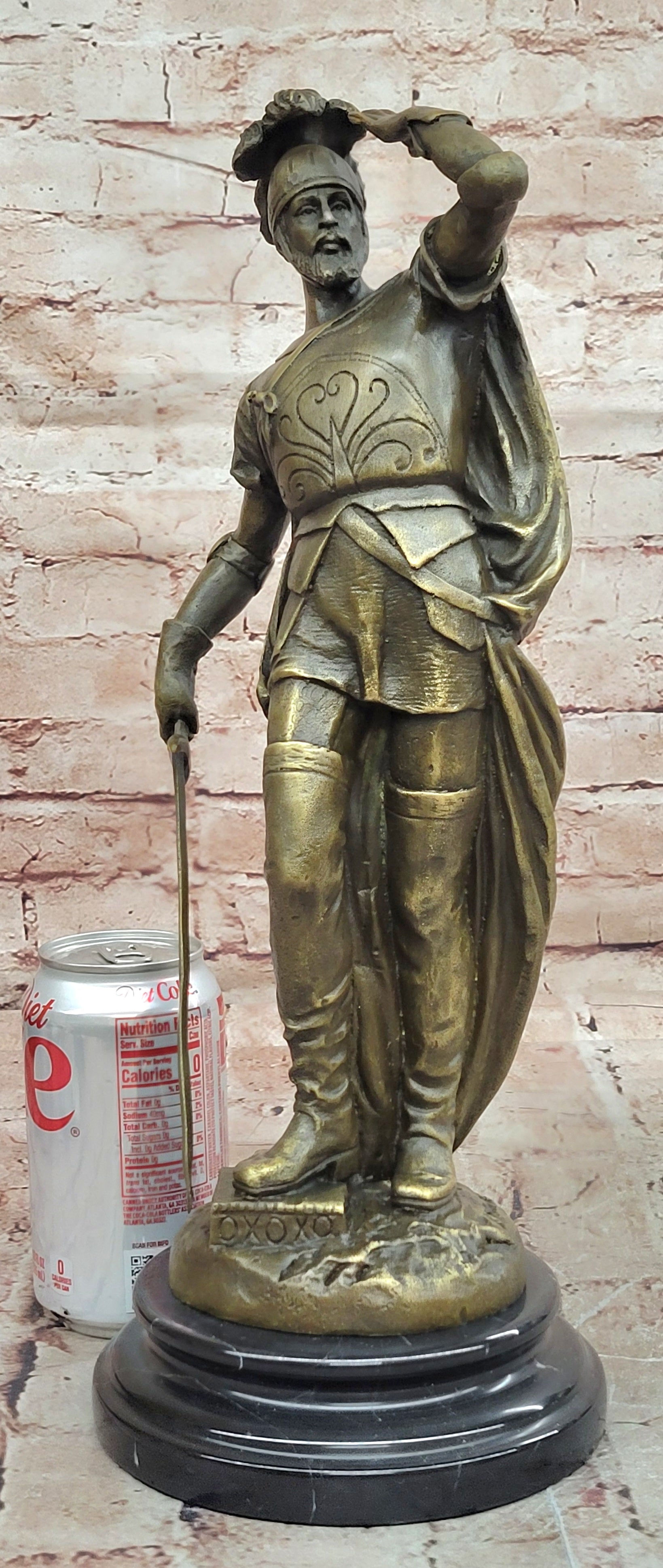 Bronze Sculpture Greek/Roman Soldier Holding Sword Hot Cast Museum Quality Work