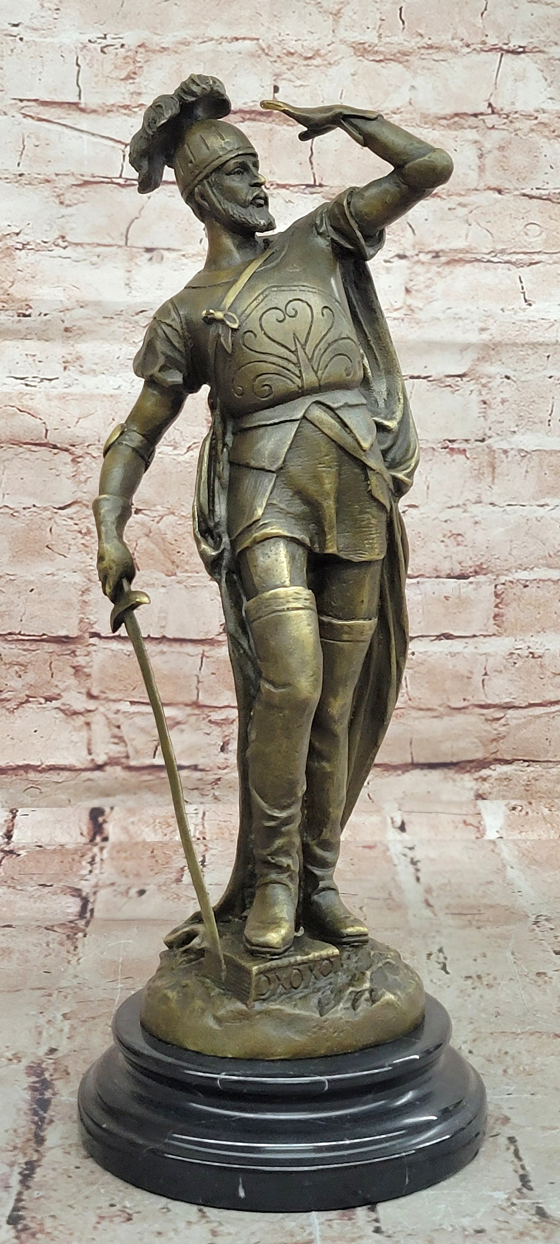 Bronze Sculpture Greek/Roman Soldier Holding Sword Hot Cast Museum Quality Work