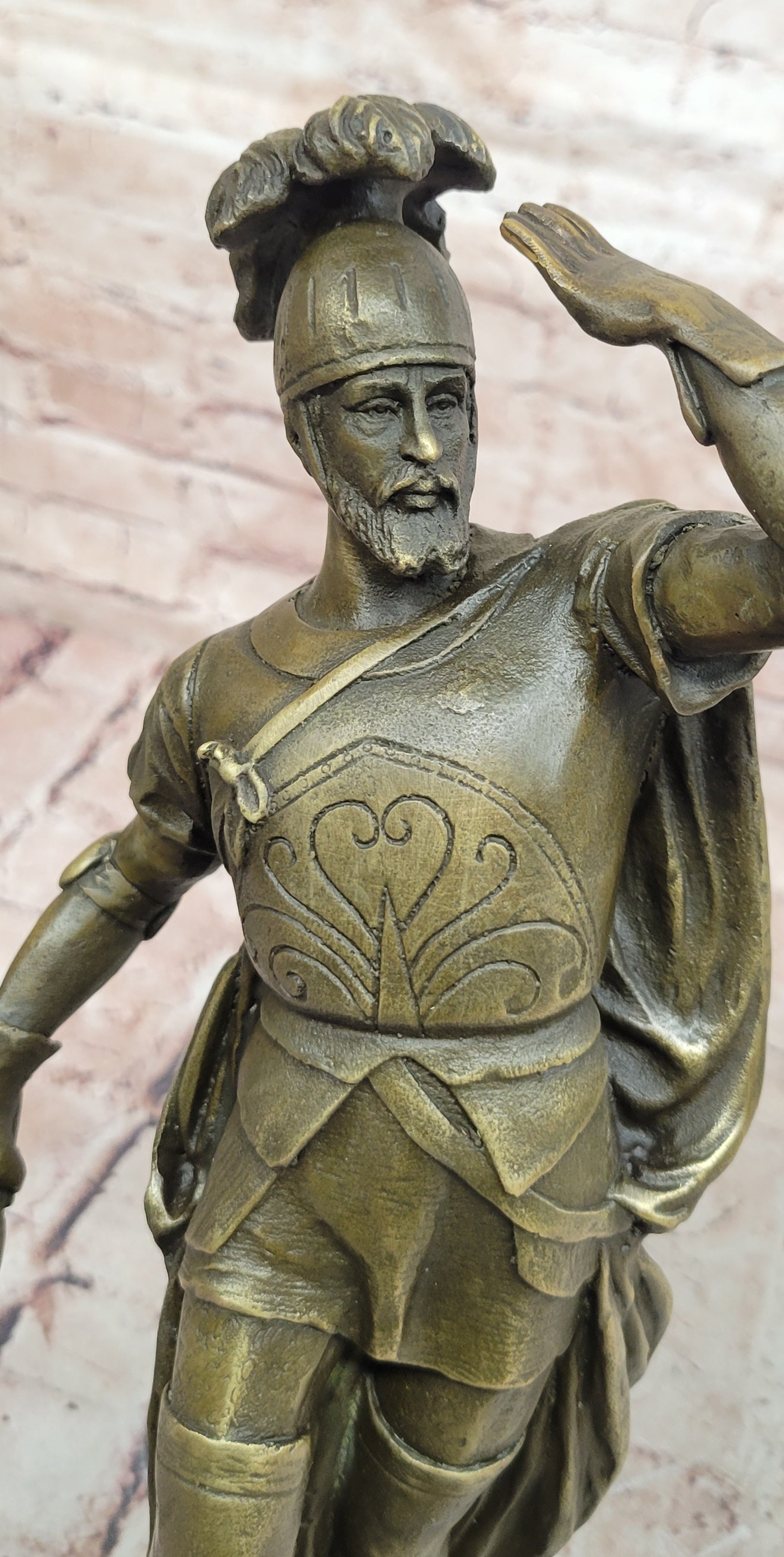 Bronze Sculpture Greek/Roman Soldier Holding Sword Hot Cast Museum Quality Work