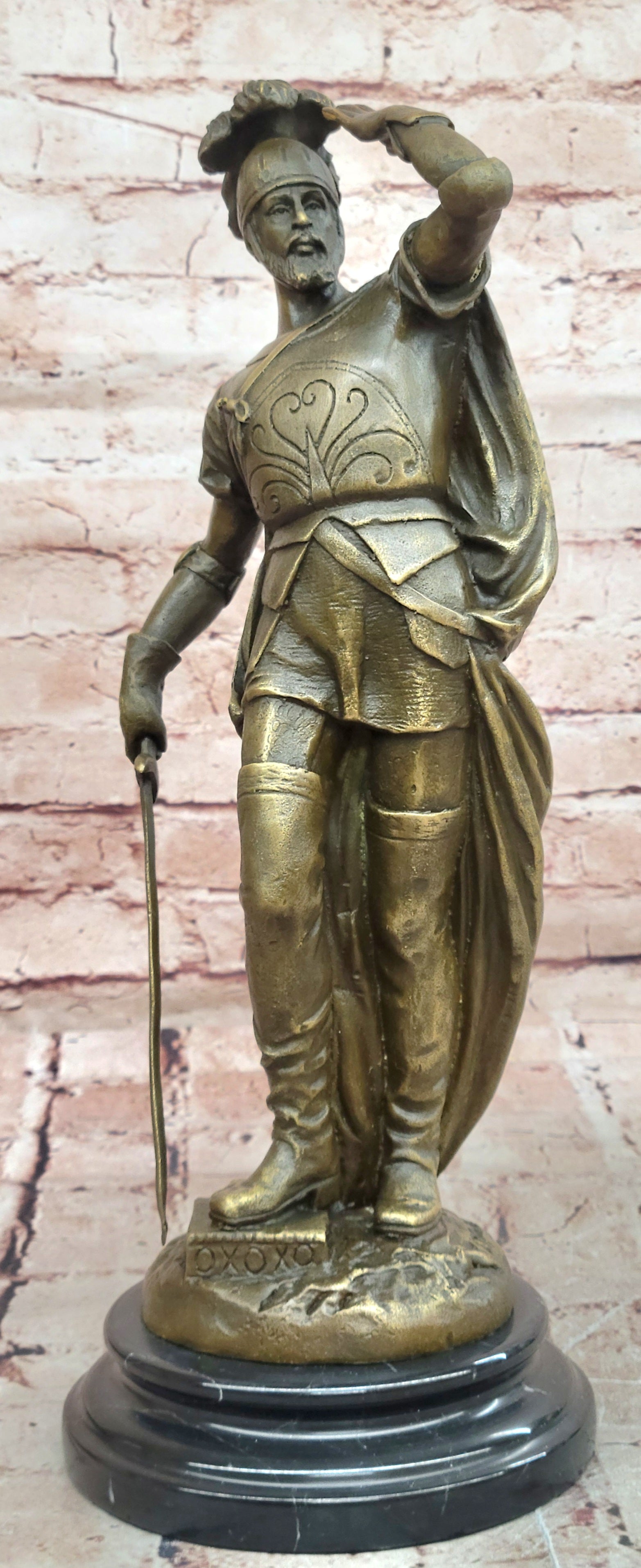 Bronze Sculpture Greek/Roman Soldier Holding Sword Hot Cast Museum Quality Work