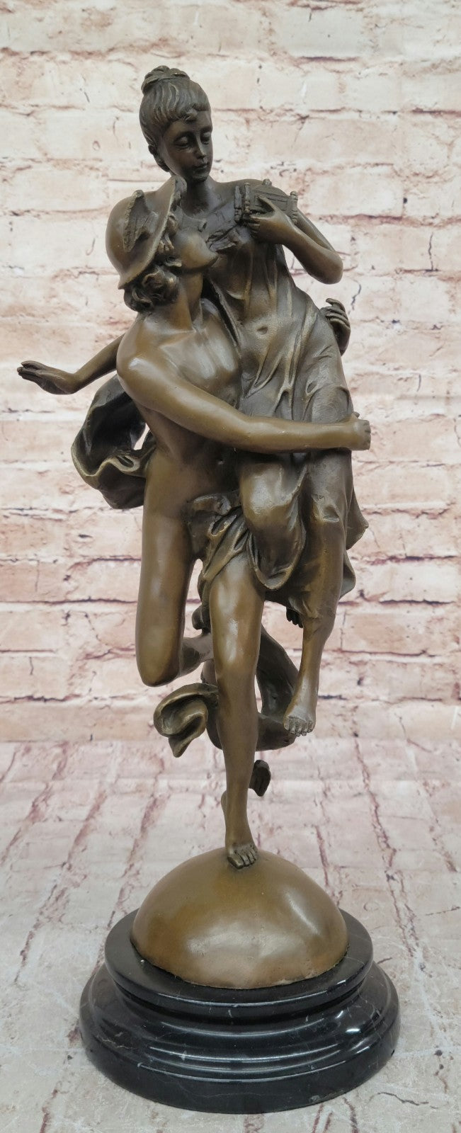 Handcrafted bronze sculpture SALE Pandor And Mercury Flying Hermes Of Rendition