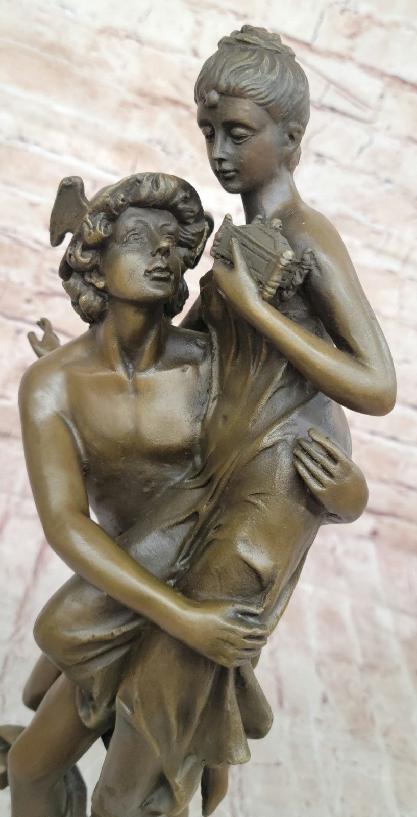 Handcrafted bronze sculpture SALE Pandor And Mercury Flying Hermes Of Rendition