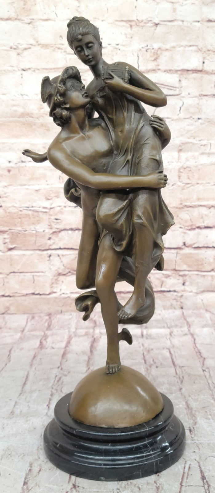 Handcrafted bronze sculpture SALE Pandor And Mercury Flying Hermes Of Rendition