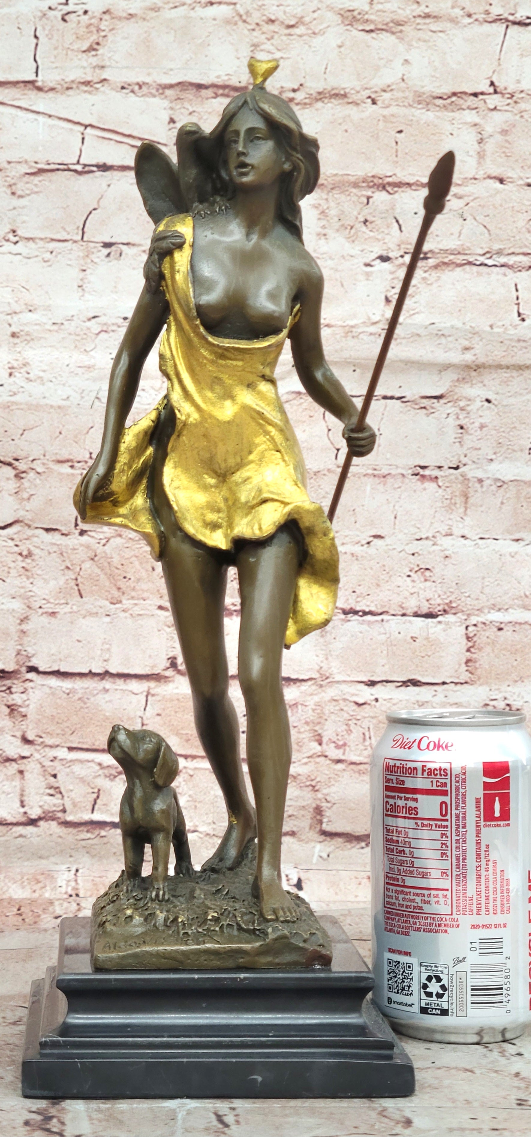 Collectible Hot Cast Amazing Diana The Huntress Bronze Sculpture by Vitaleh Sale