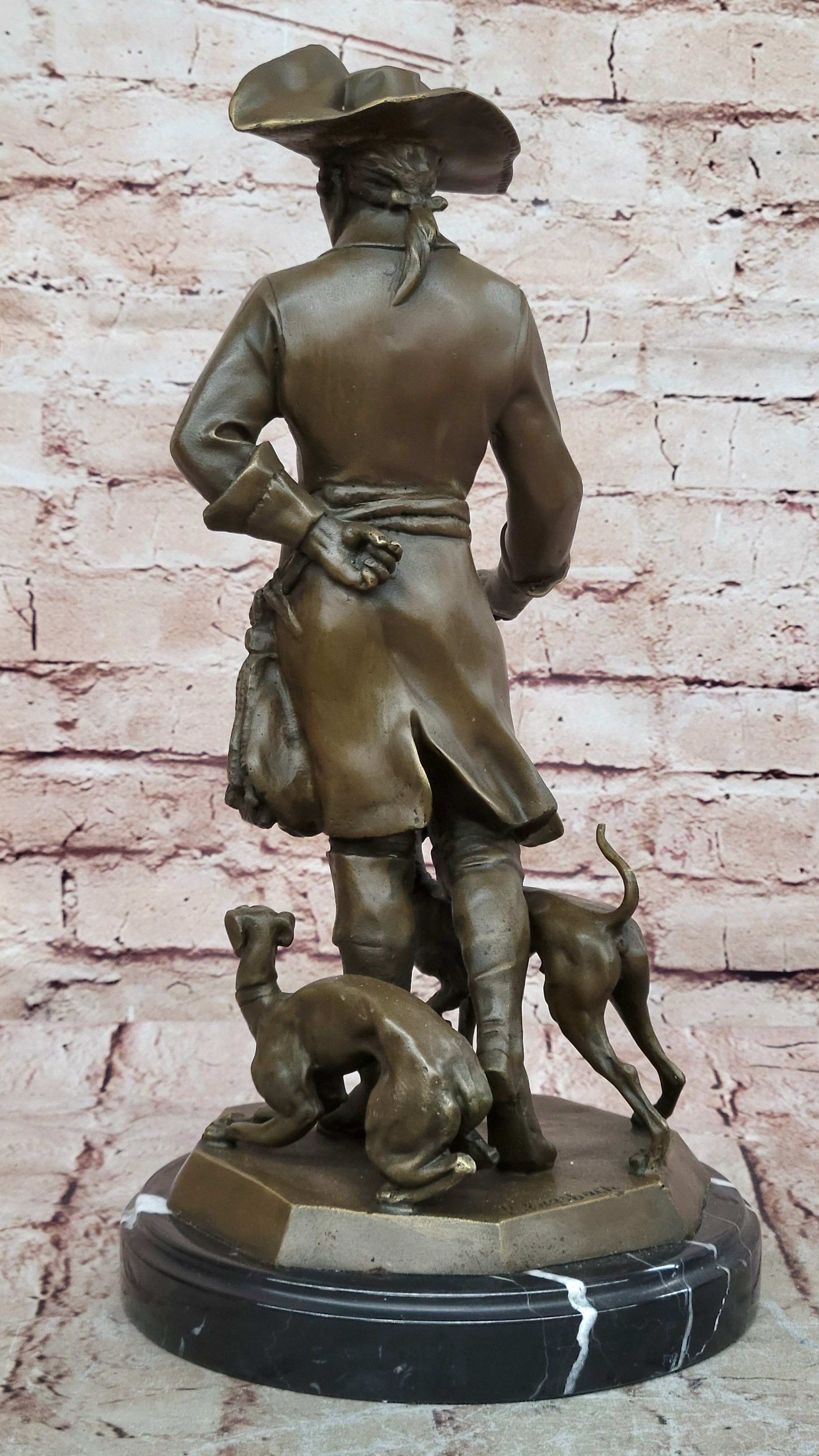 Handcrafted bronze sculpture SALE Dog Two With King Warrior Great The Frederick