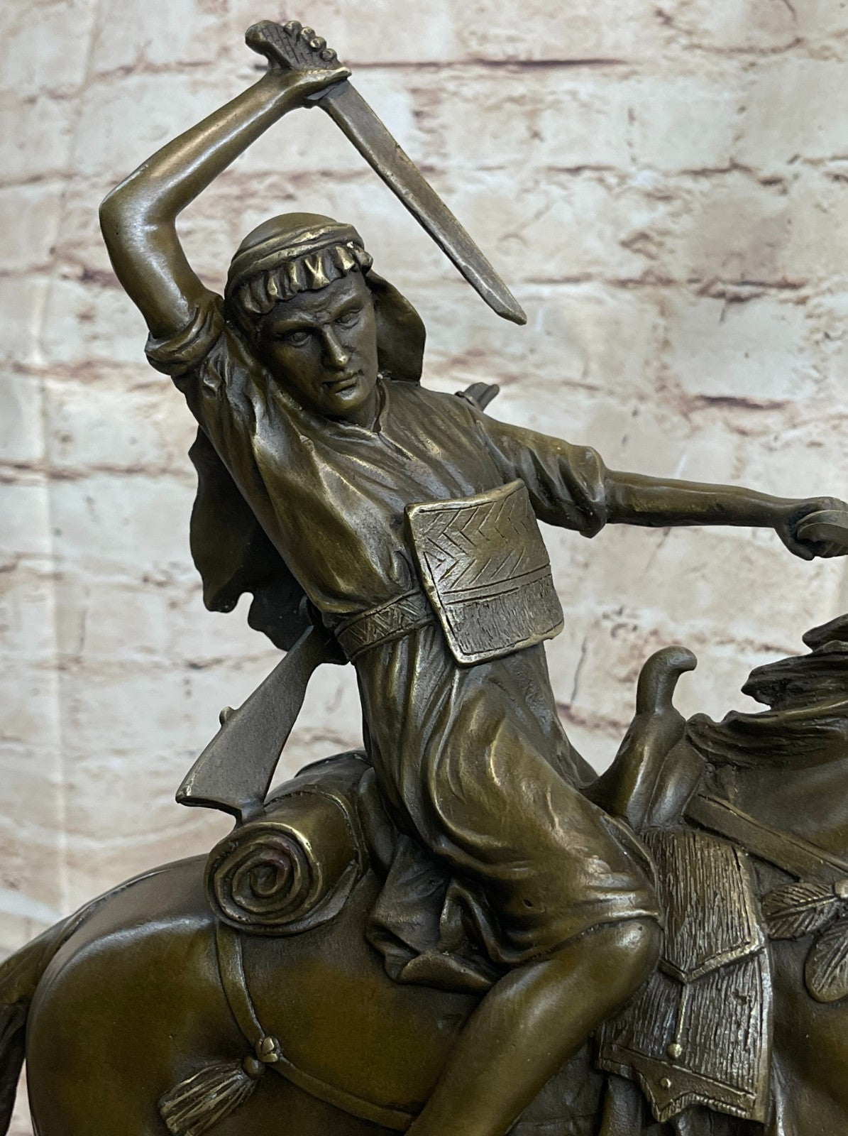 Franz Bergman - Austrian cold painted bronze Arab on horseback with Sword