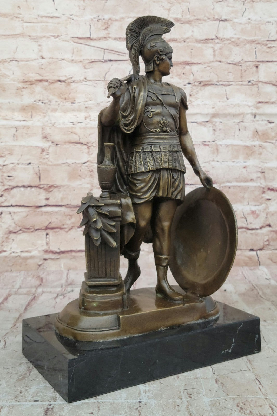 Bronze Sculpture of a Roman Warrior by Huzel , French Masterpiece Detailed Deal