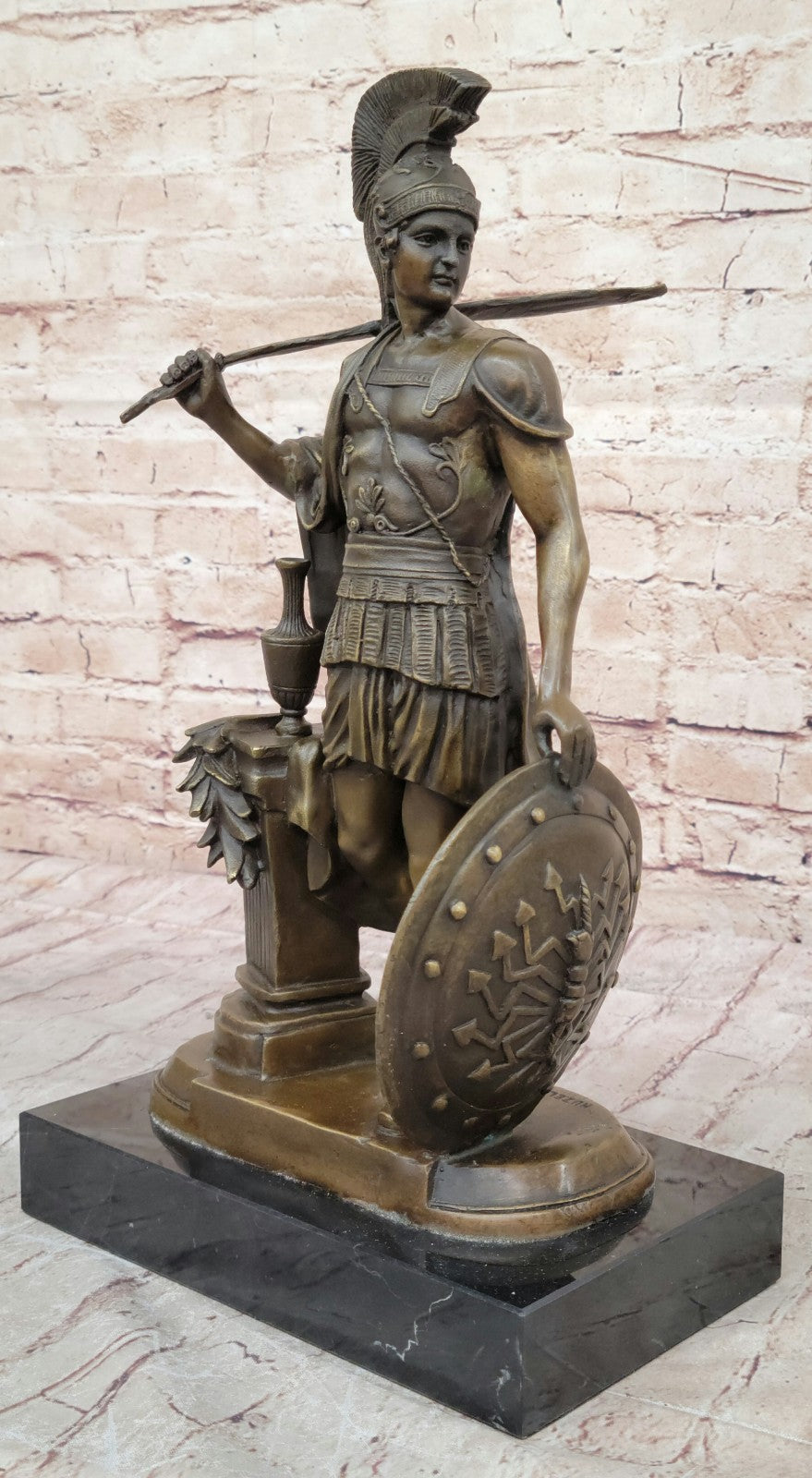 Bronze Sculpture of a Roman Warrior by Huzel , French Masterpiece Detailed Deal