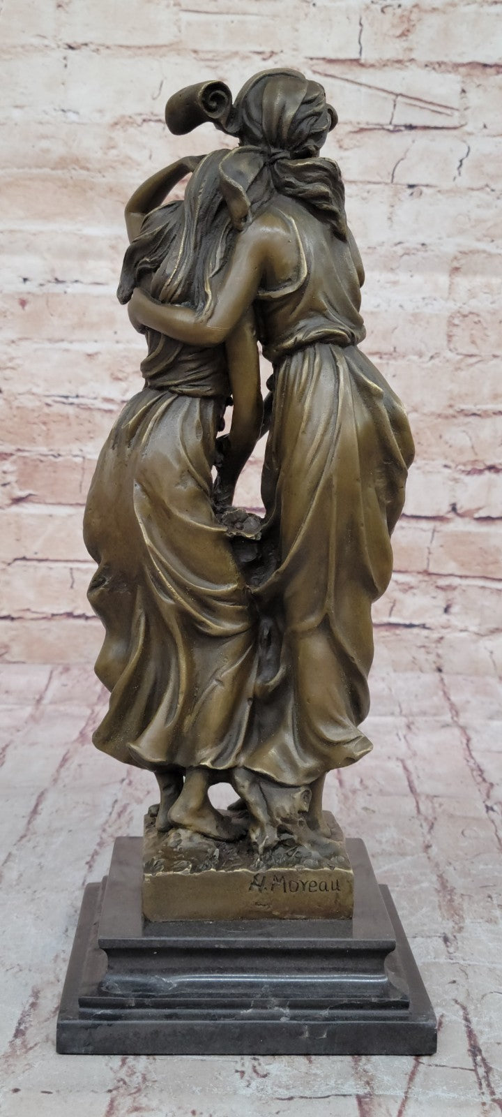 Handcrafted bronze sculpture SALE Flowe In Girl Young Two Moreau By Consolation