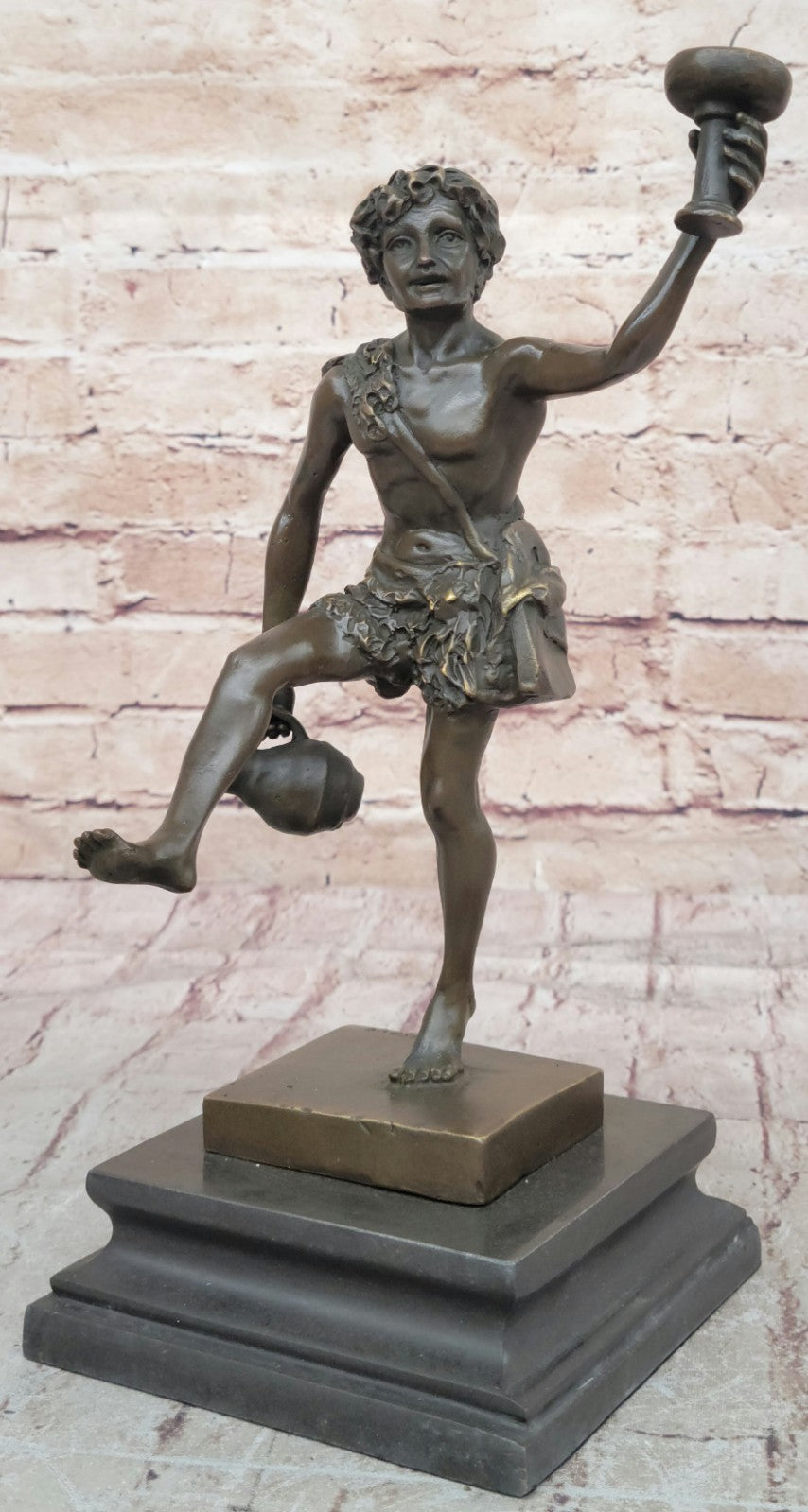 Handcrafted bronze sculpture SALE Schaffert By Wine Of God Greek Real Genuine
