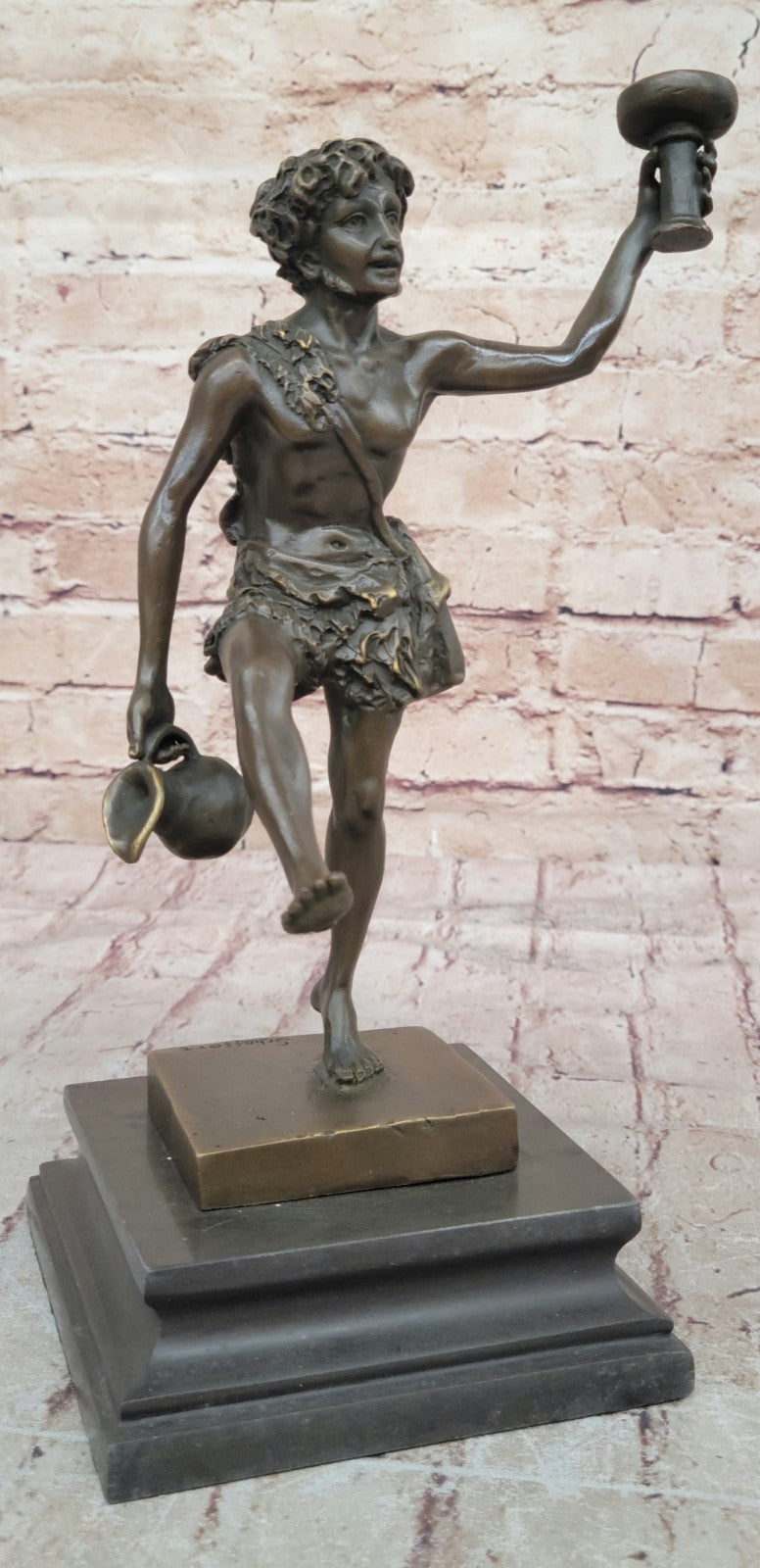 Handcrafted bronze sculpture SALE Schaffert By Wine Of God Greek Real Genuine