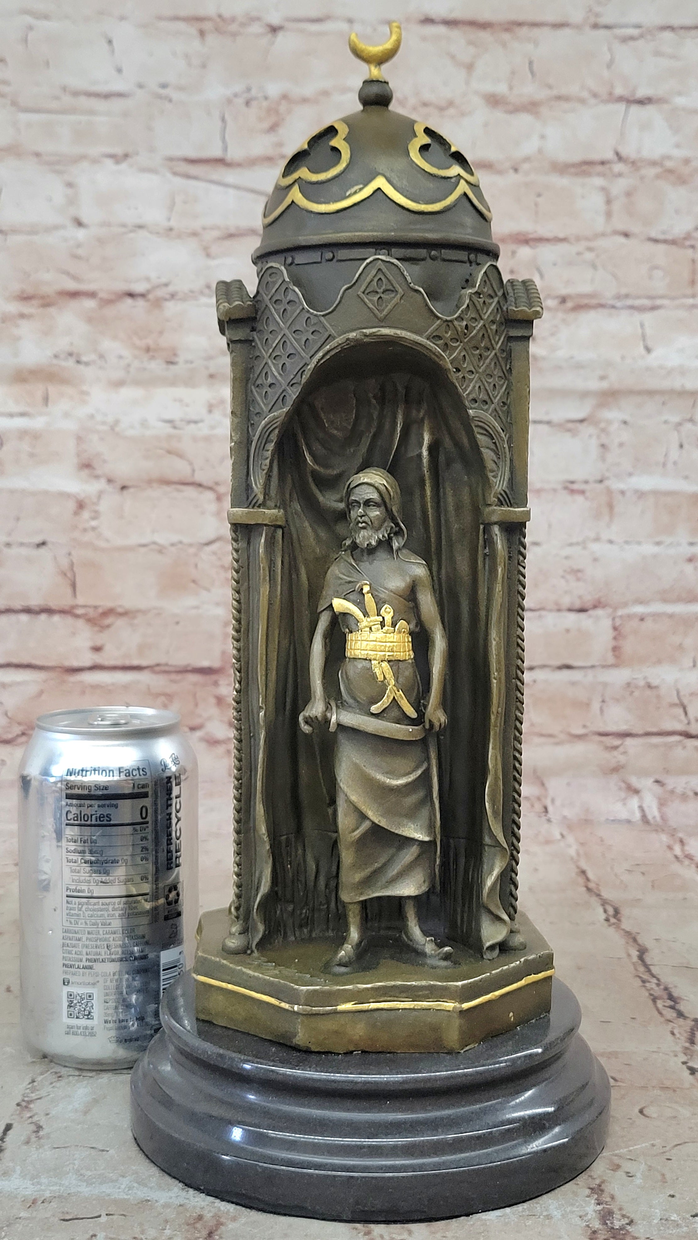 Handcrafted bronze sculpture SALE Gir Slave A Protecting Man Arab Bergman Franz