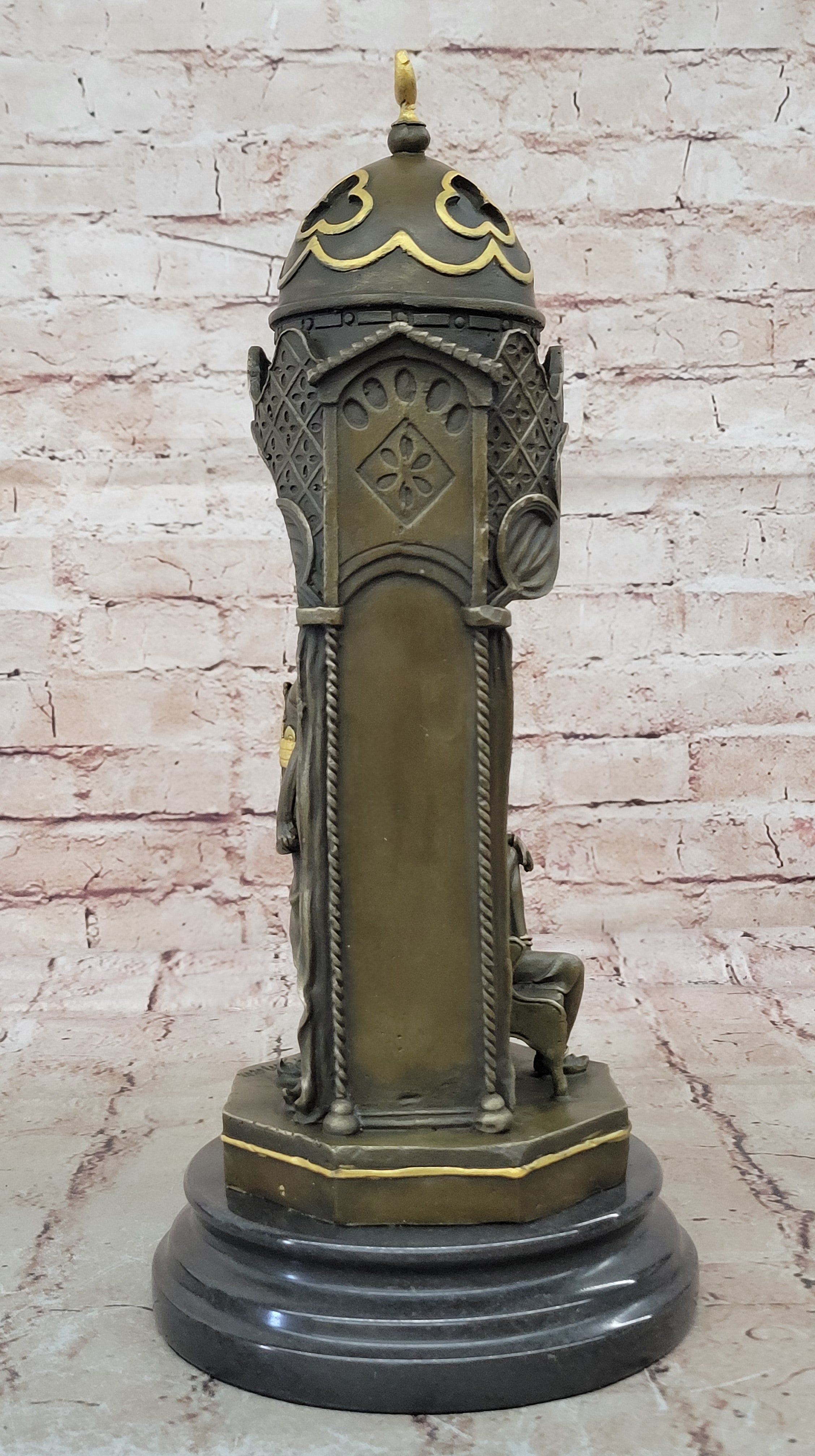 Handcrafted bronze sculpture SALE Gir Slave A Protecting Man Arab Bergman Franz