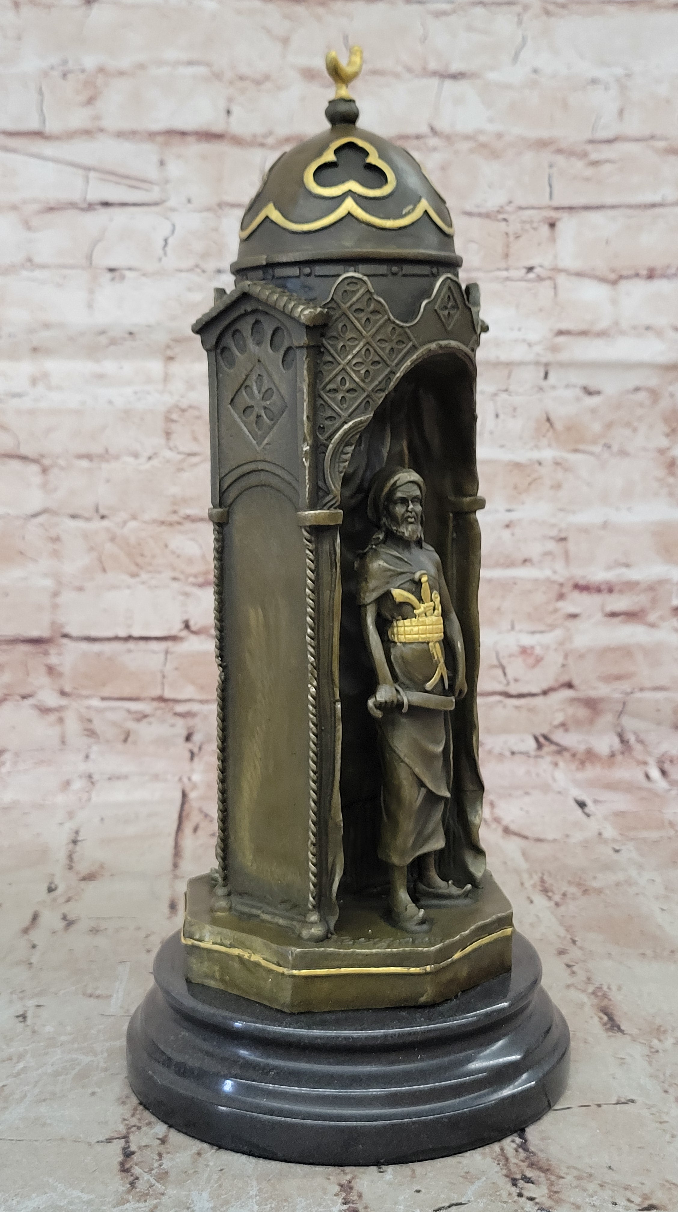 Handcrafted bronze sculpture SALE Gir Slave A Protecting Man Arab Bergman Franz