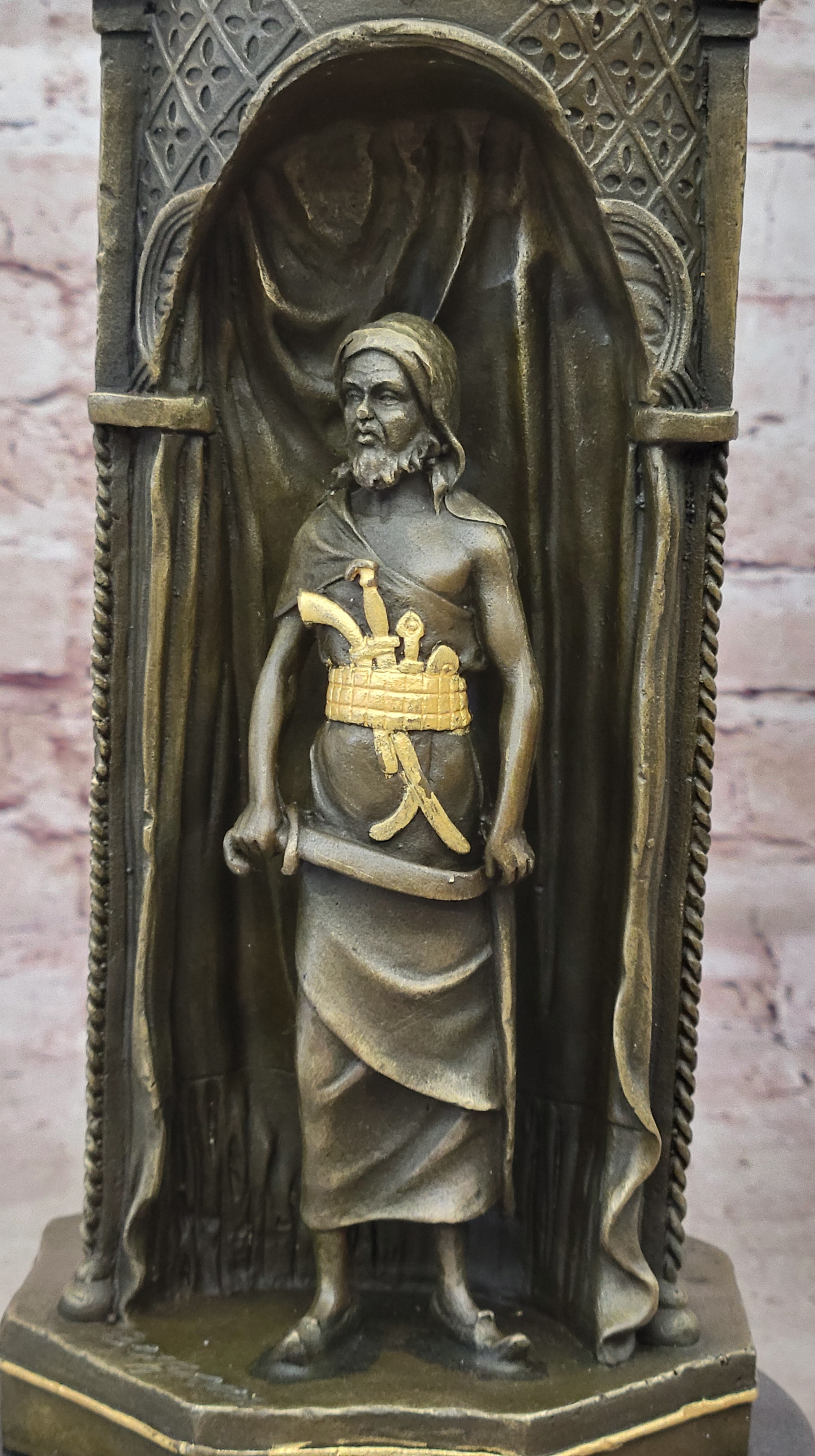 Handcrafted bronze sculpture SALE Gir Slave A Protecting Man Arab Bergman Franz